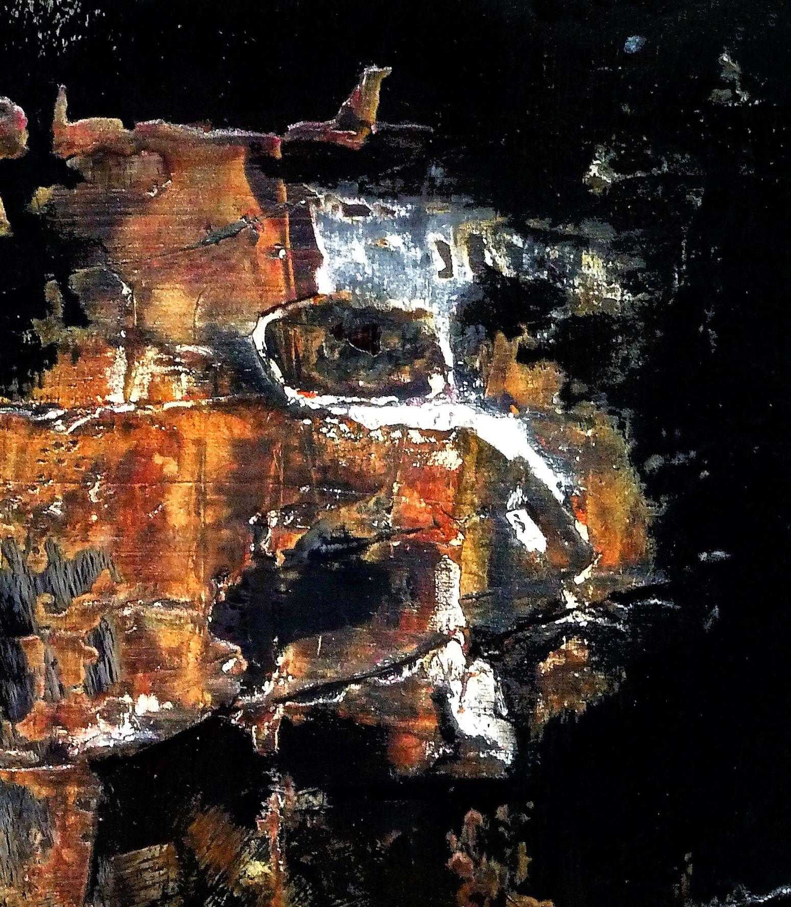 Vestiges, peinture, acrylique sur panneau de bois - Painting de Newel Hunter
