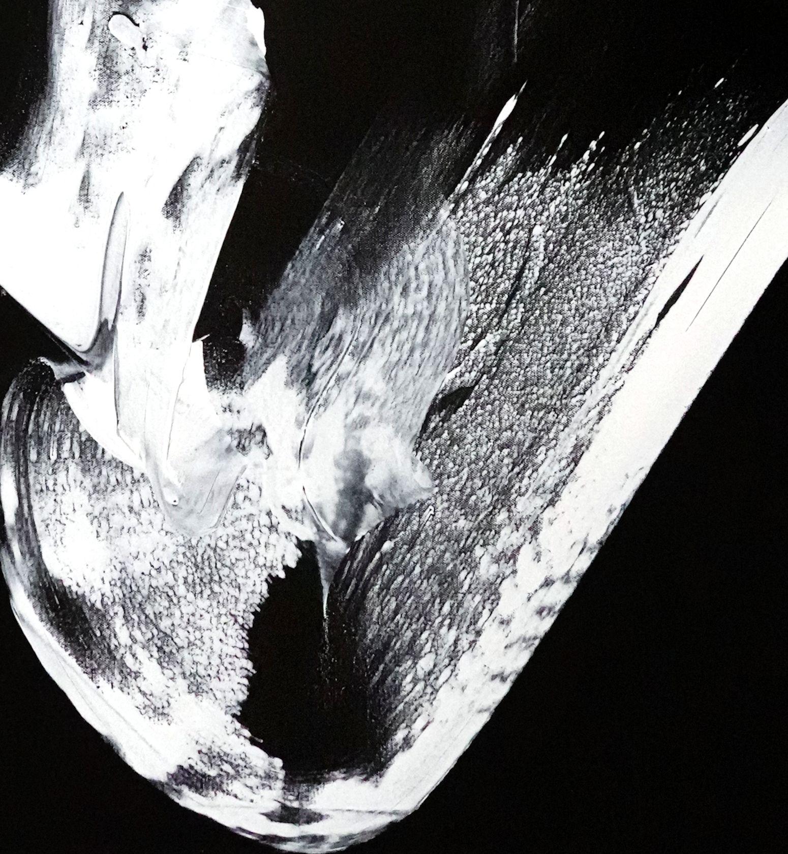 Rock & Roller, Pittura, Acrilico su tela - Abstract Painting Nero di Newel Hunter