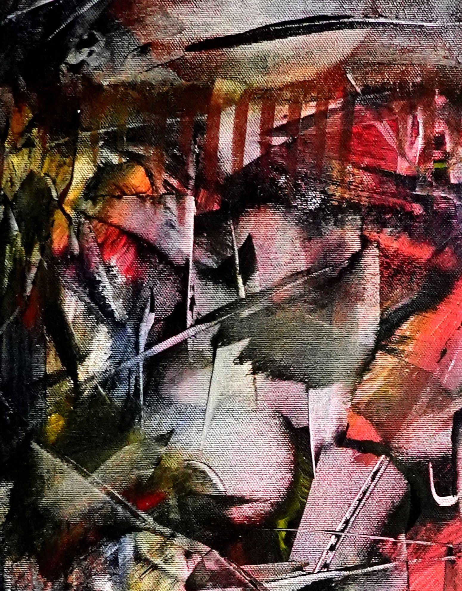 Storie brevi, Pittura, Acrilico su tela - Painting di Newel Hunter