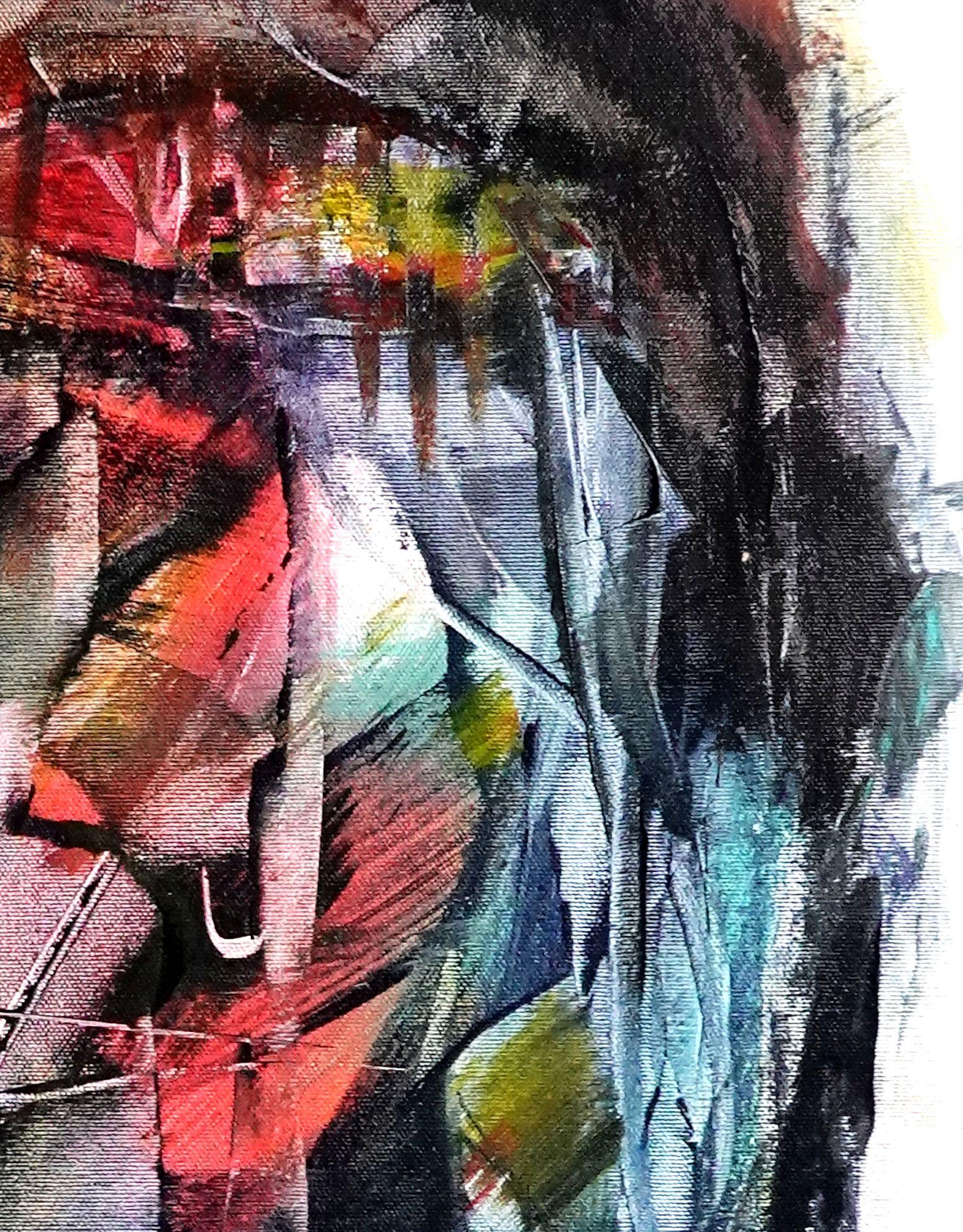 Storie brevi, Pittura, Acrilico su tela - Painting Astratto di Newel Hunter