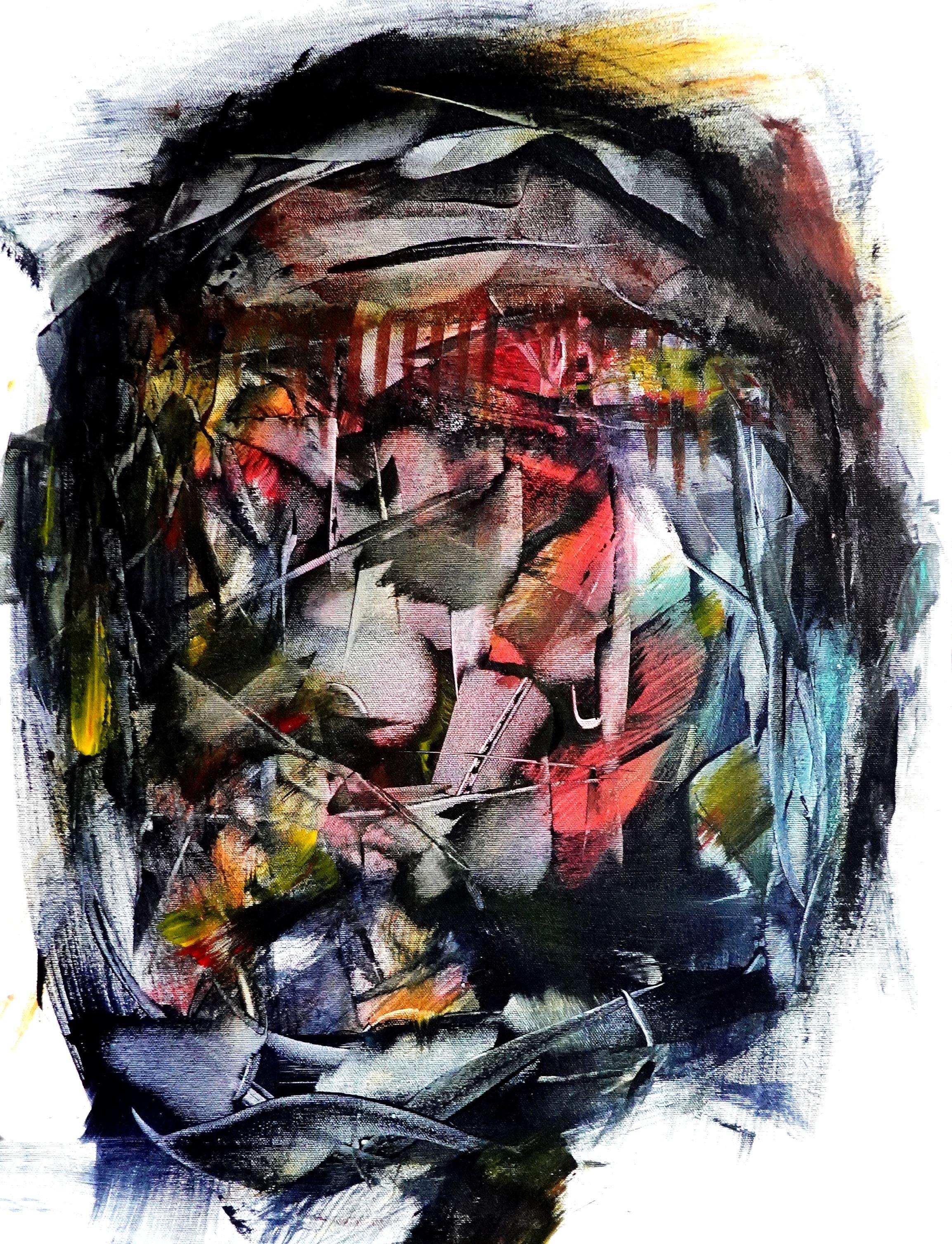 Abstract Painting di Newel Hunter - Storie brevi, Pittura, Acrilico su tela