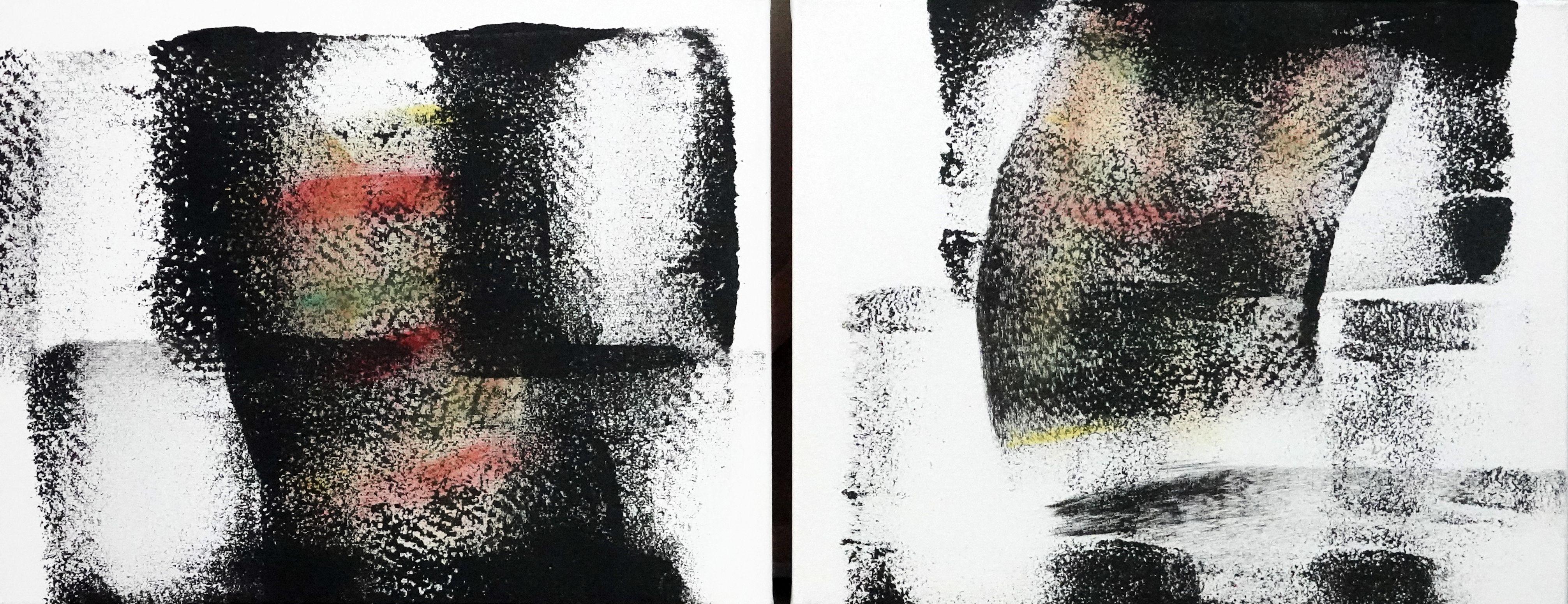 Abstract Painting di Newel Hunter - Showoff, Pittura, Acrilico su tela