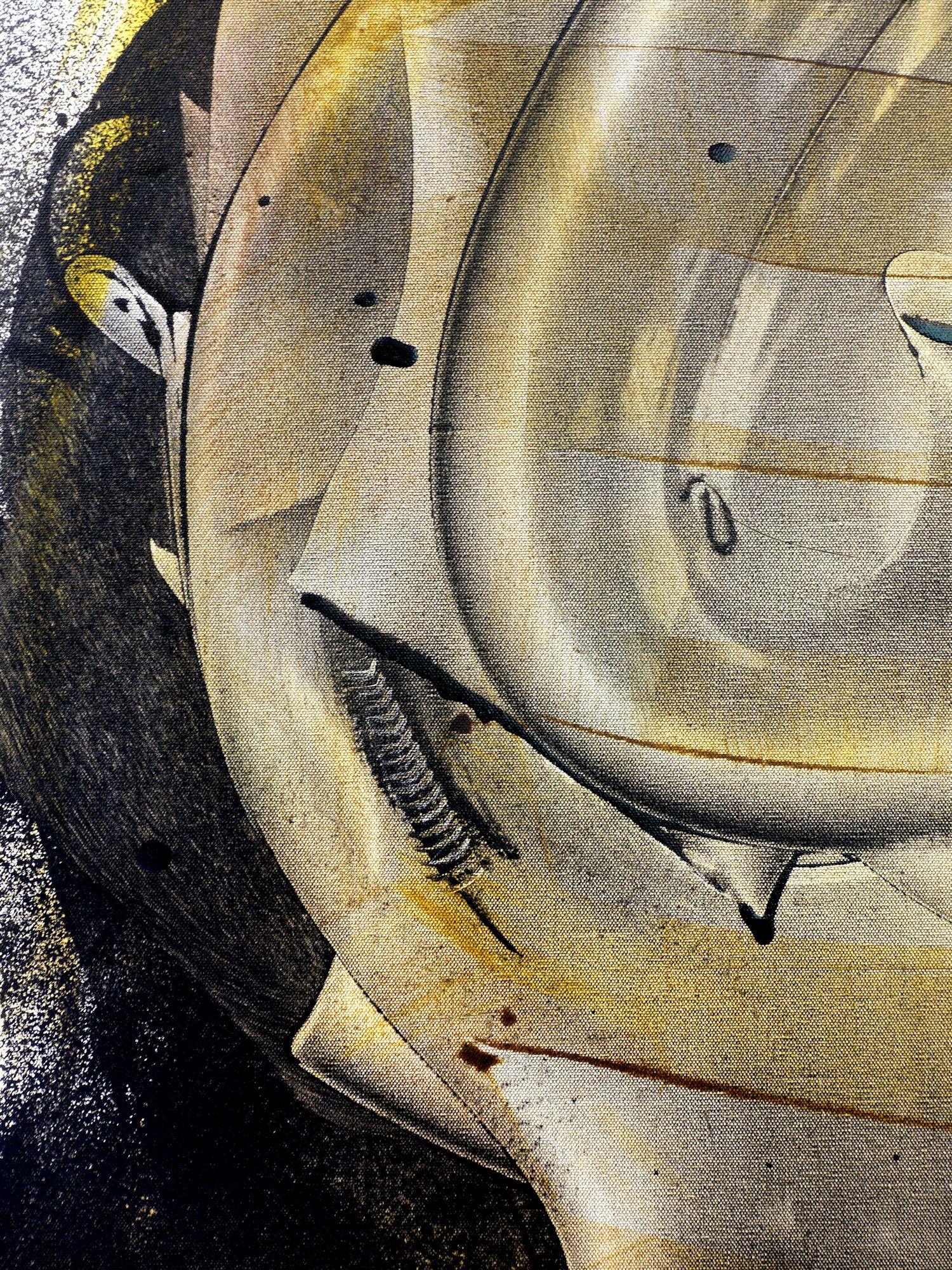Carica a molla, Pittura, Acrilico su tela - Painting di Newel Hunter