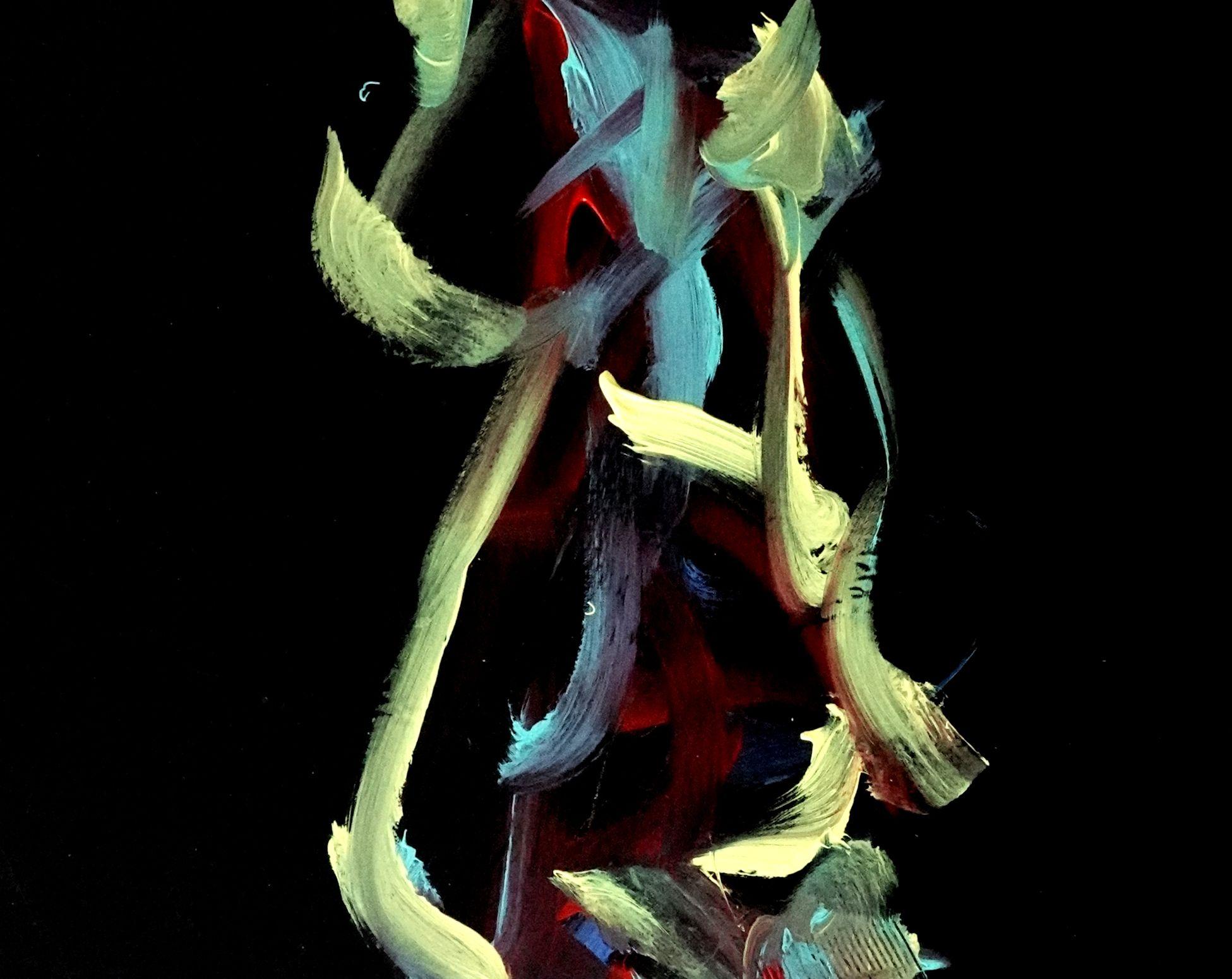 Stepping Out, Pittura, Acrilico su tela - Painting Astratto di Newel Hunter