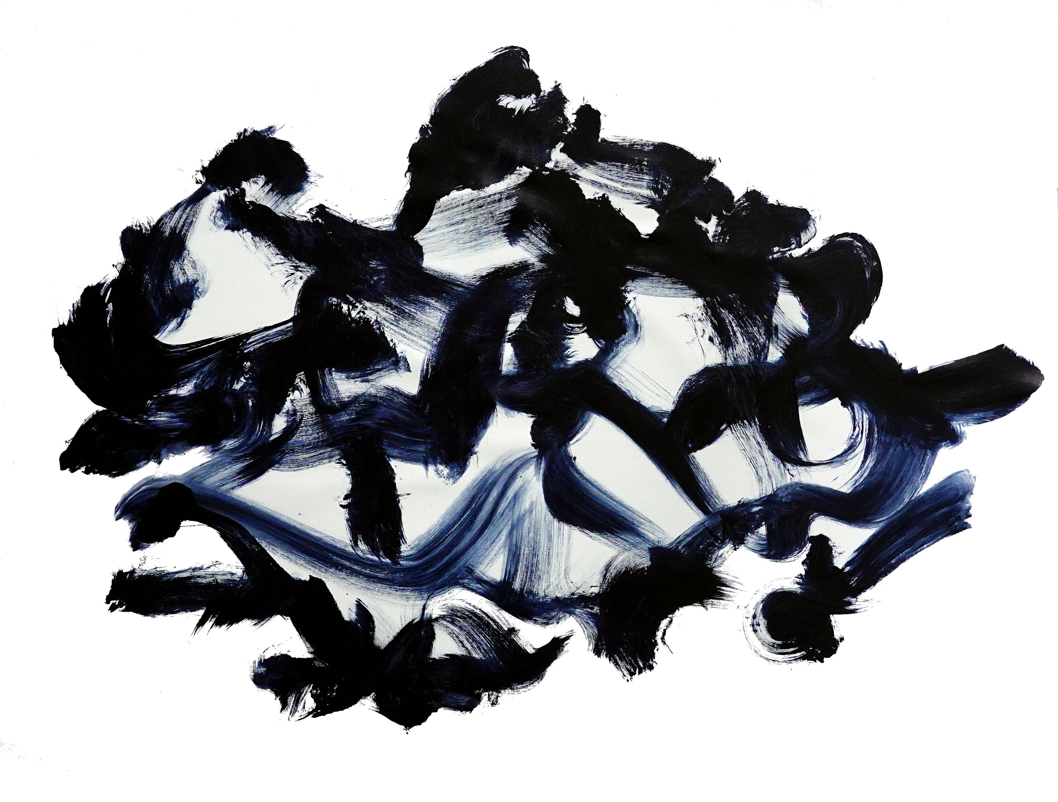Abstract Painting di Newel Hunter - Stop & Go, Pittura, Acrilico su tela