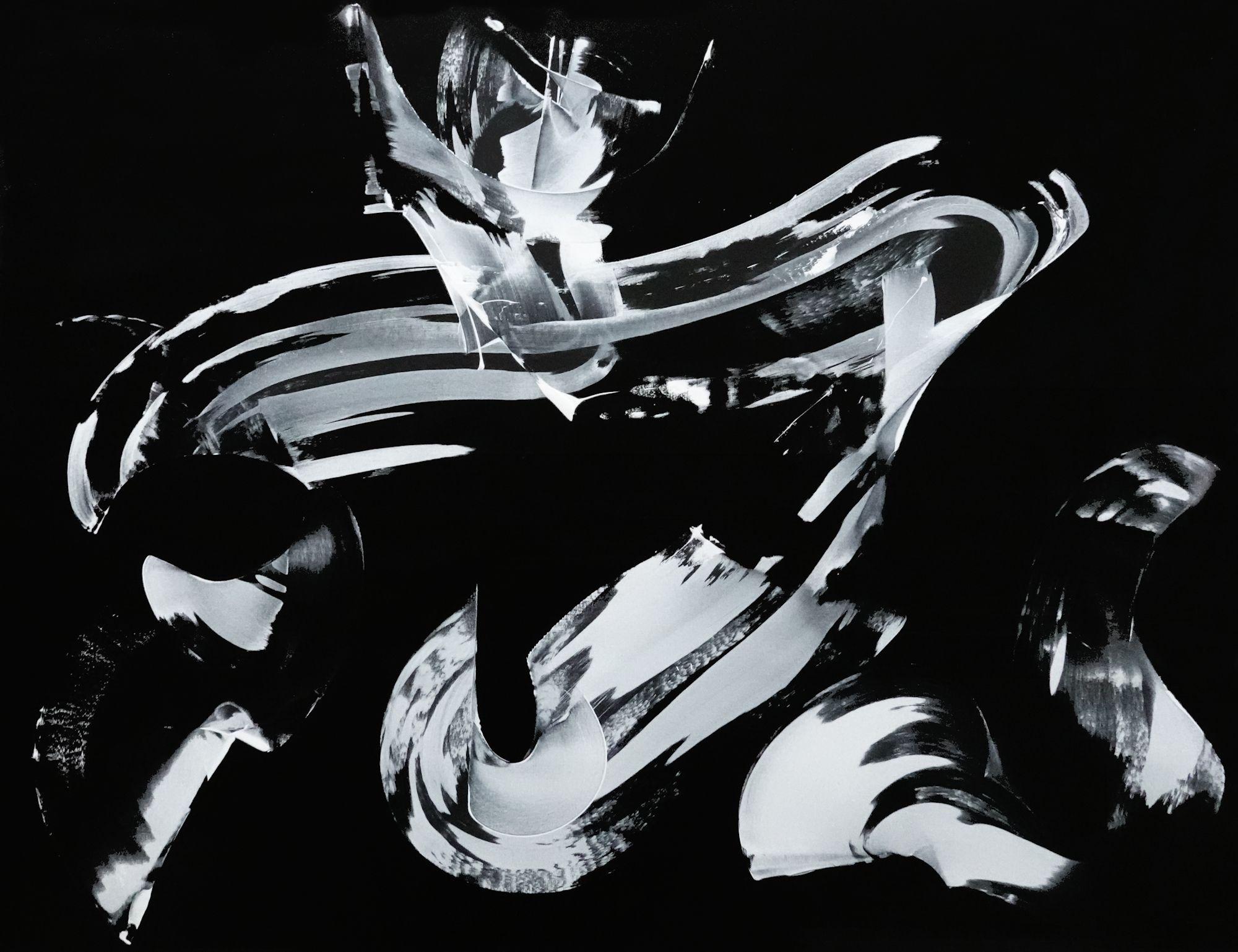 Abstract Painting di Newel Hunter - Surfing the Channels, Pittura, Acrilico su tela