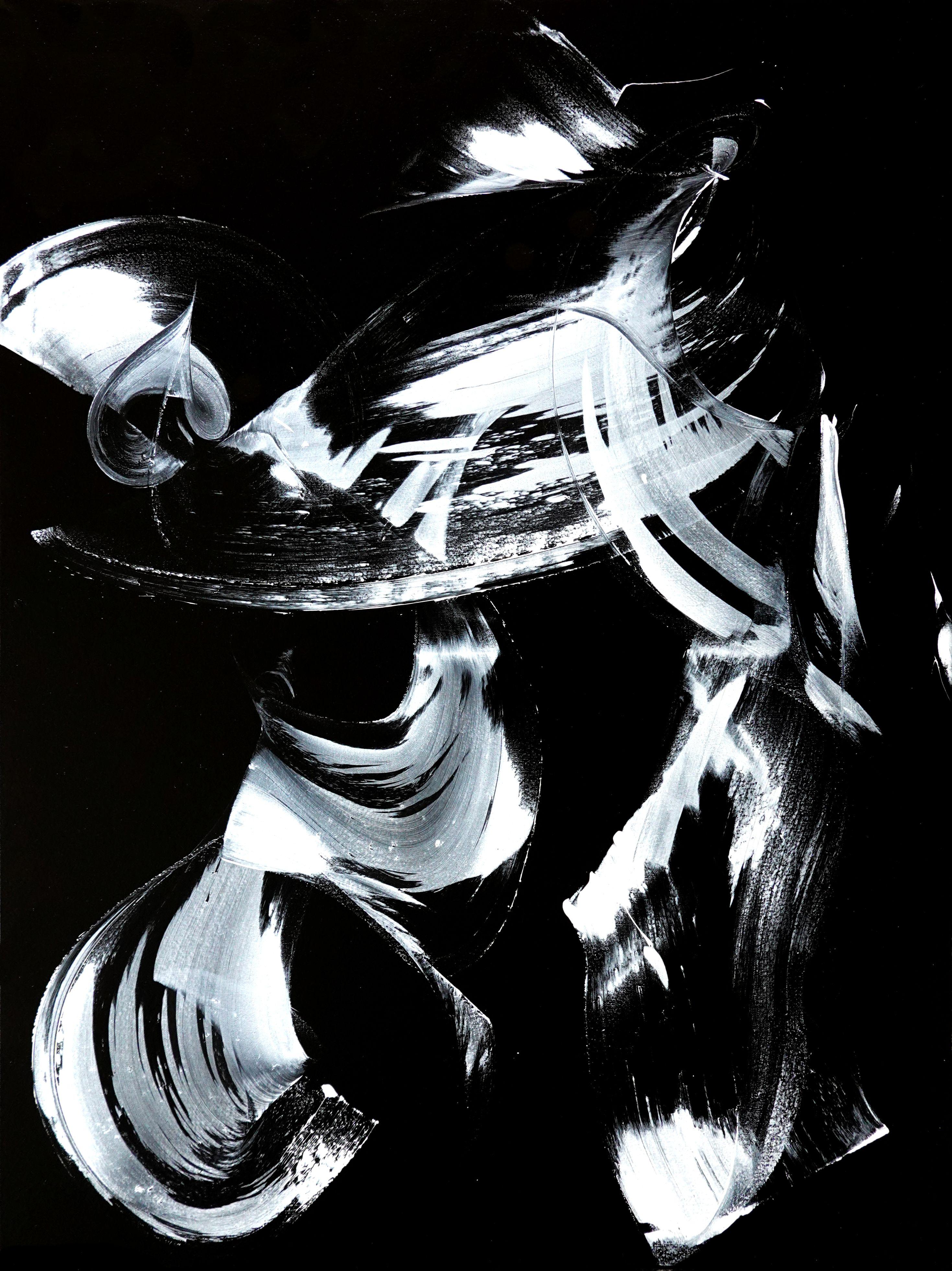 Abstract Painting di Newel Hunter - La fretta, Pittura, Acrilico su tela