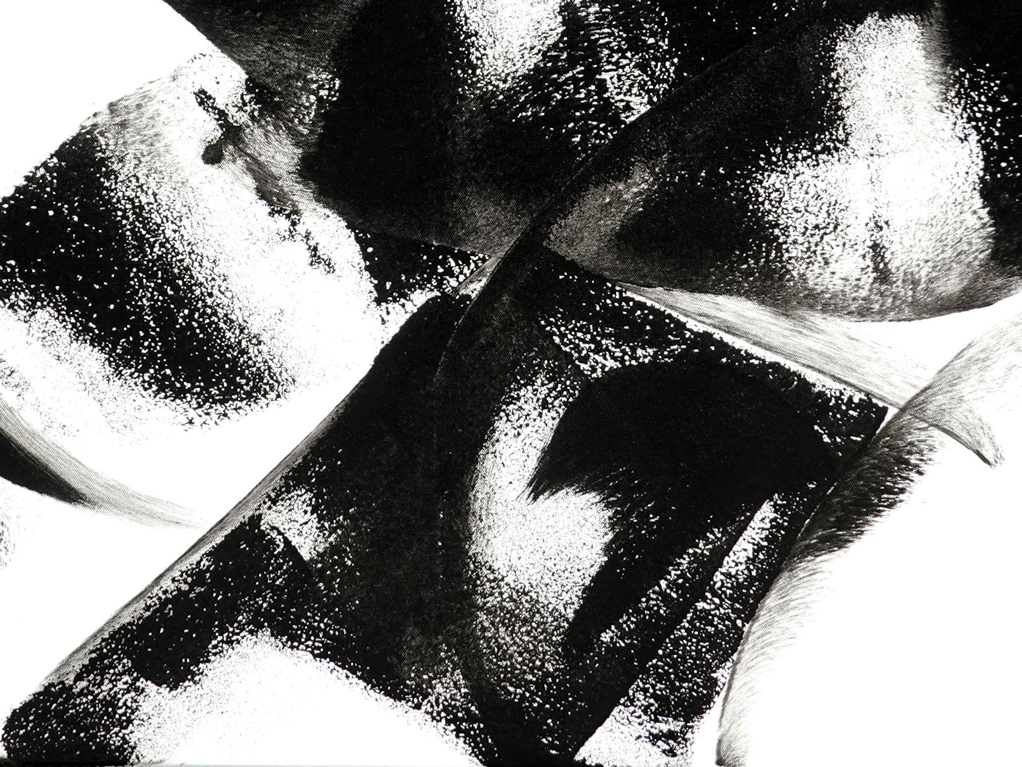 The Make-Believer, Pittura, Acrilico su tela - Abstract Painting Nero di Newel Hunter