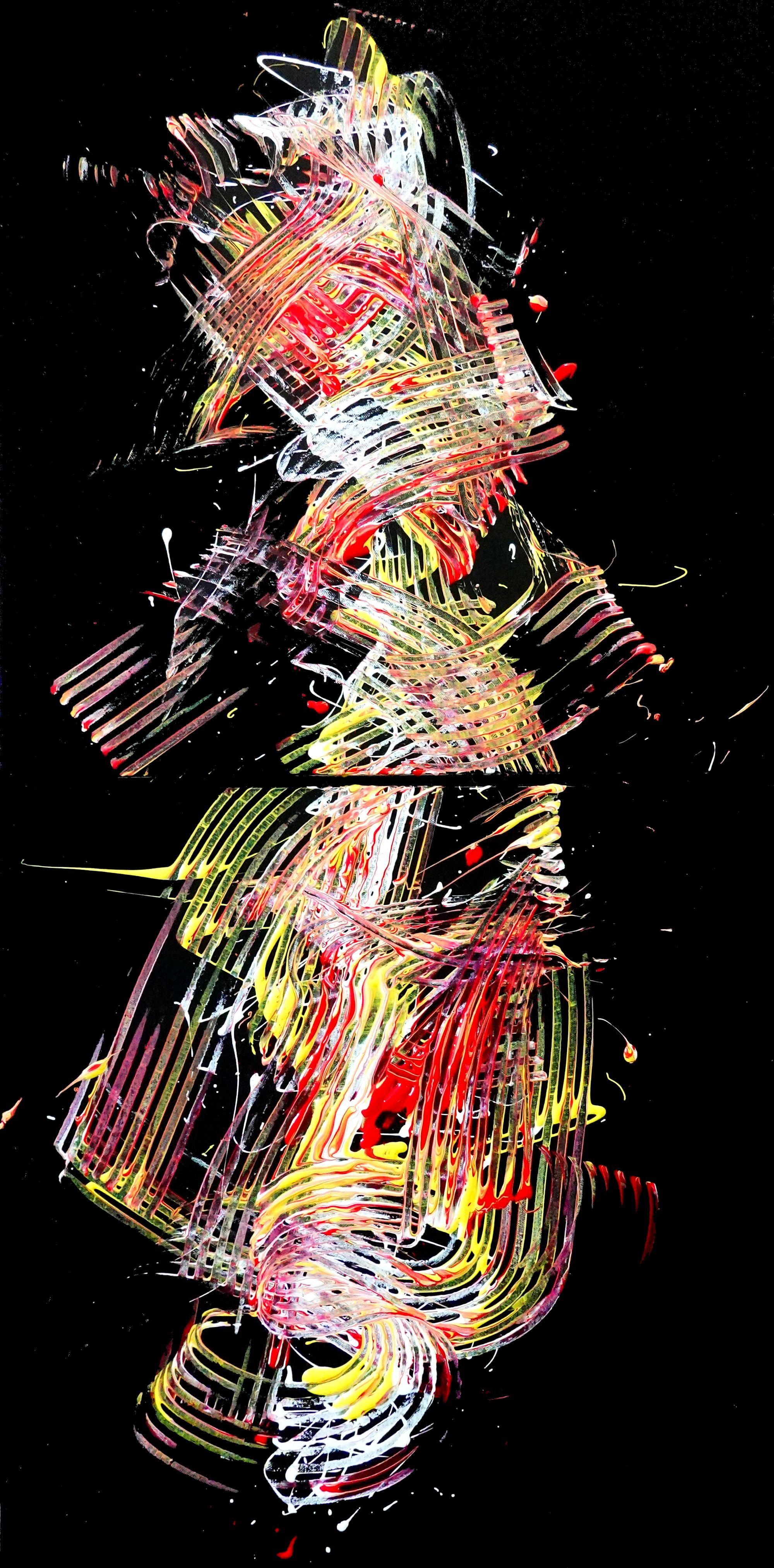 Newel Hunter Abstract Painting - Thinking Out Loud Diptych, Painting, Acrylic on Canvas