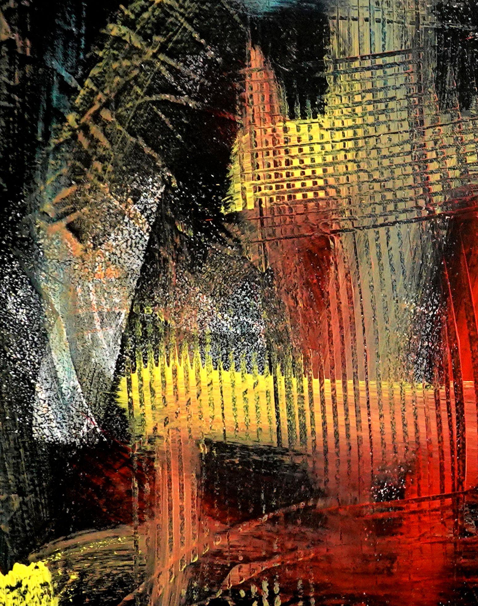 Soglia, Pittura, Acrilico su tela - Painting di Newel Hunter