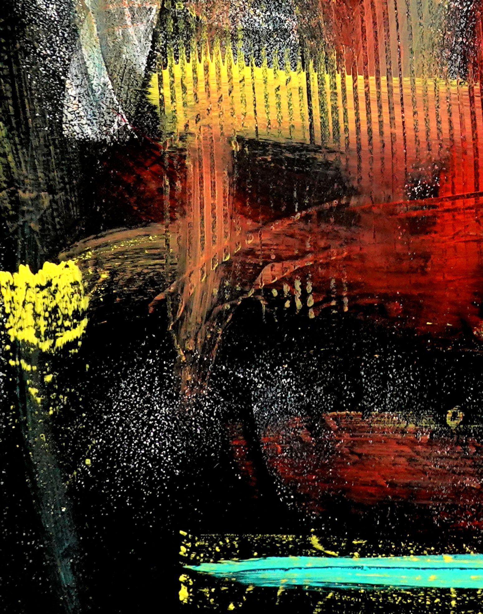 Soglia, Pittura, Acrilico su tela - Painting Astratto di Newel Hunter