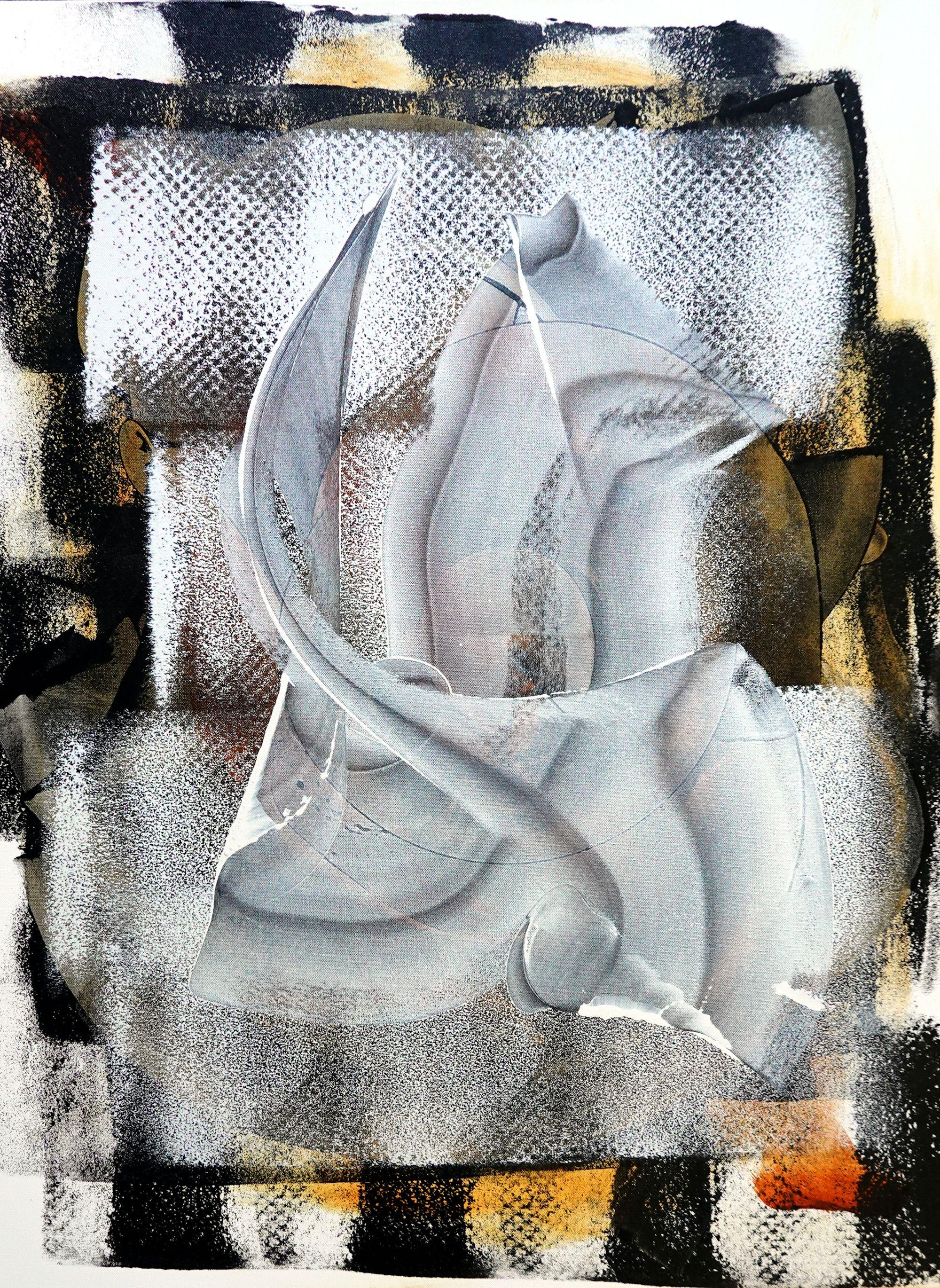Abstract Painting di Newel Hunter - Due per lo spettacolo, Pittura, Acrilico su tela