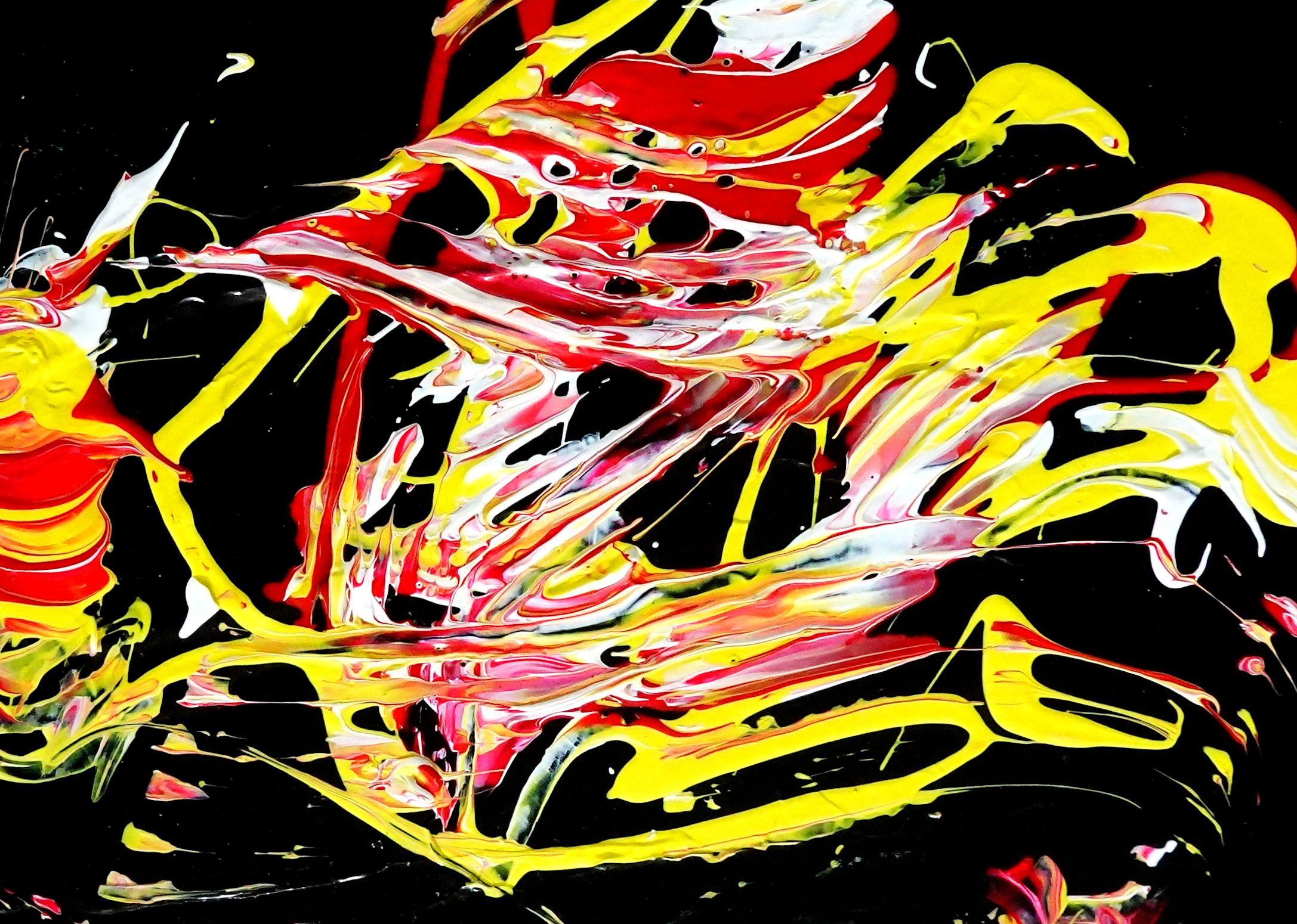 Due mestoli, Pittura, Acrilico su tela - Painting Astratto di Newel Hunter