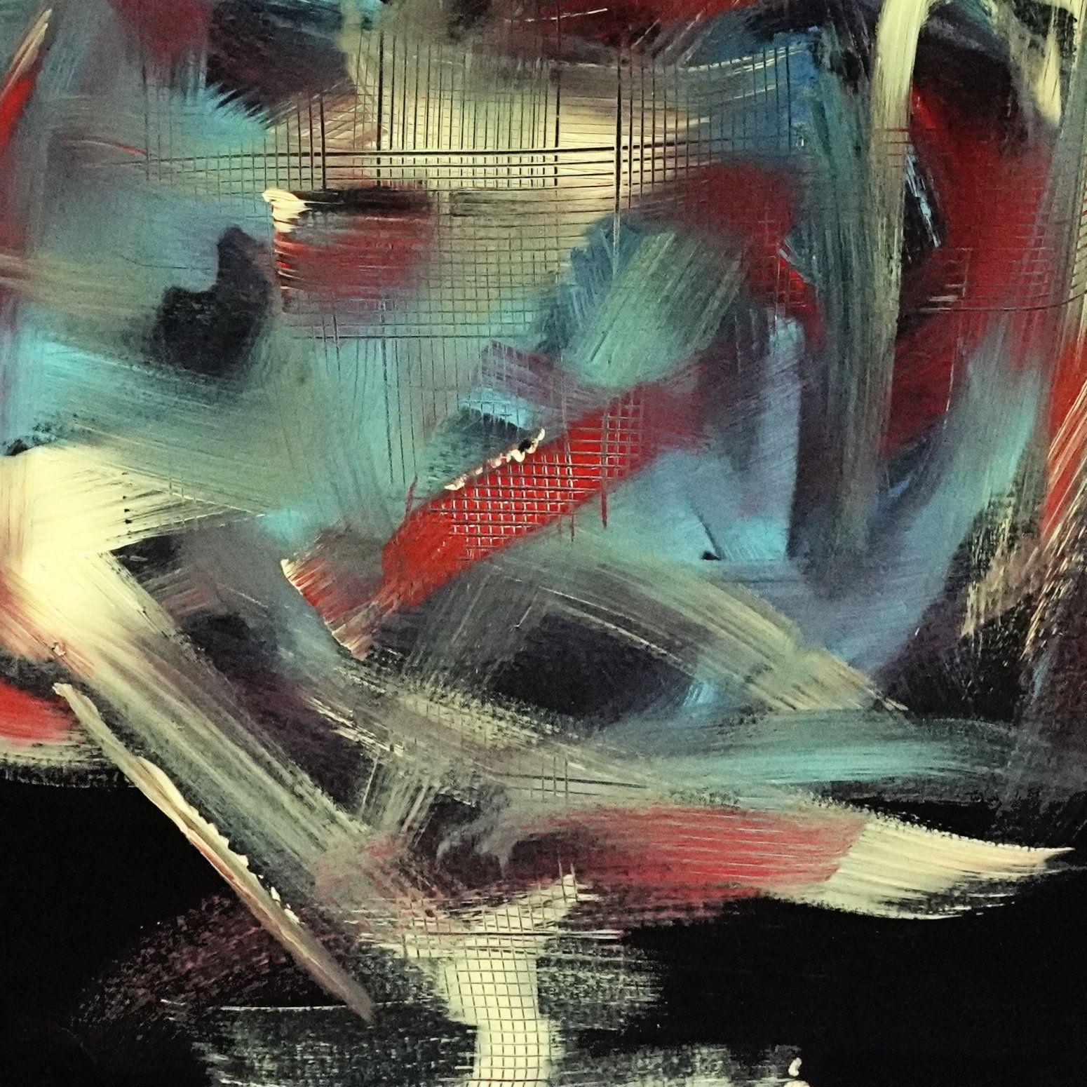 Undercover, Pittura, Acrilico su tela - Abstract Painting Nero di Newel Hunter