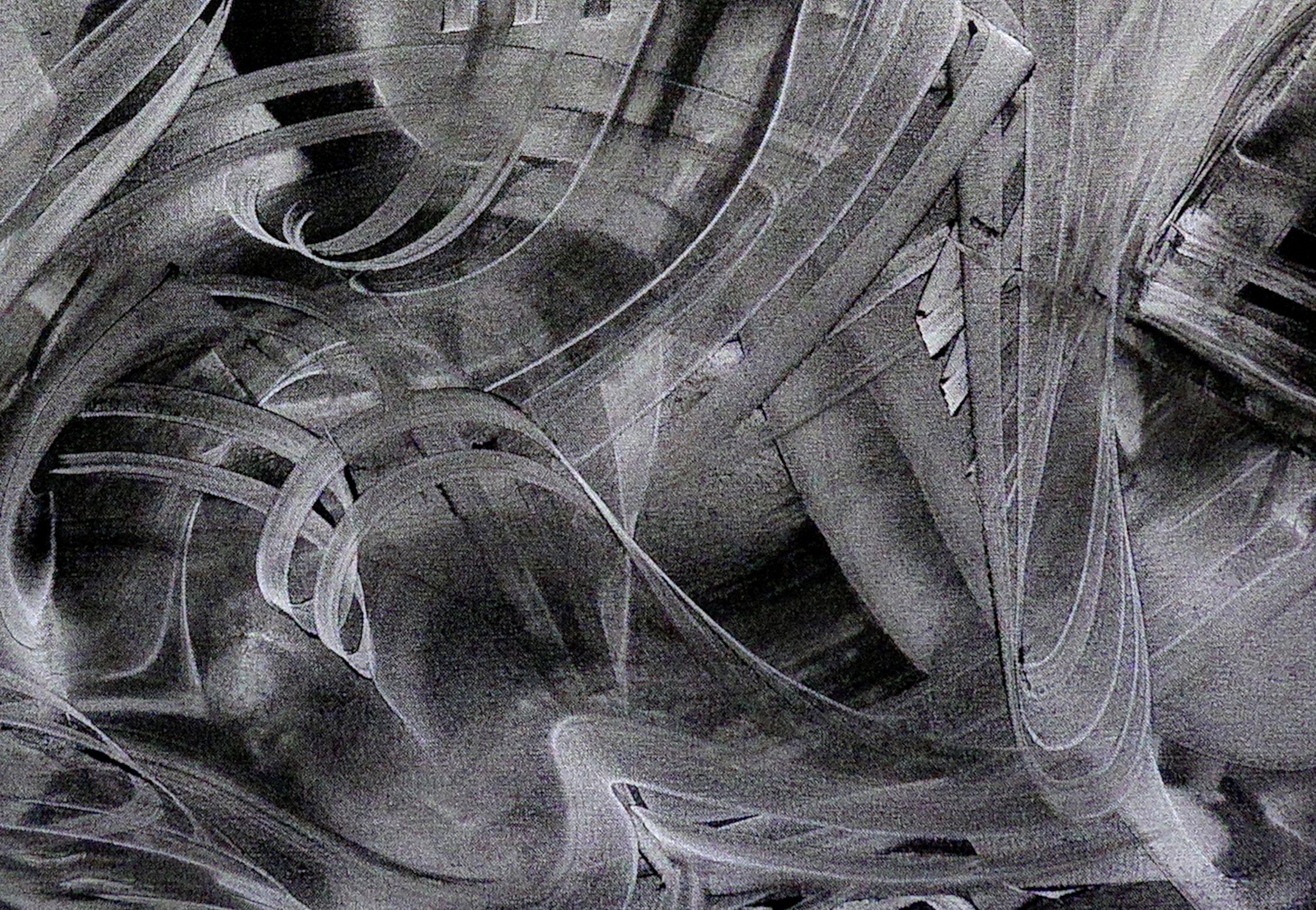 Mark Hunter utilizza segni gestuali molto fisici per creare dipinti astratti contemporanei profondi e misteriosi. 