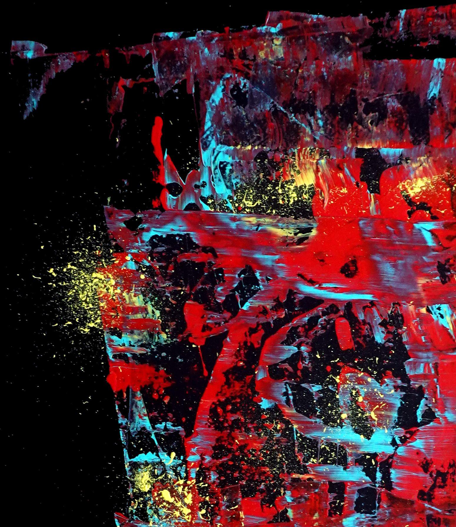 Voci, Pittura, Acrilico su tela - Painting Astratto di Newel Hunter