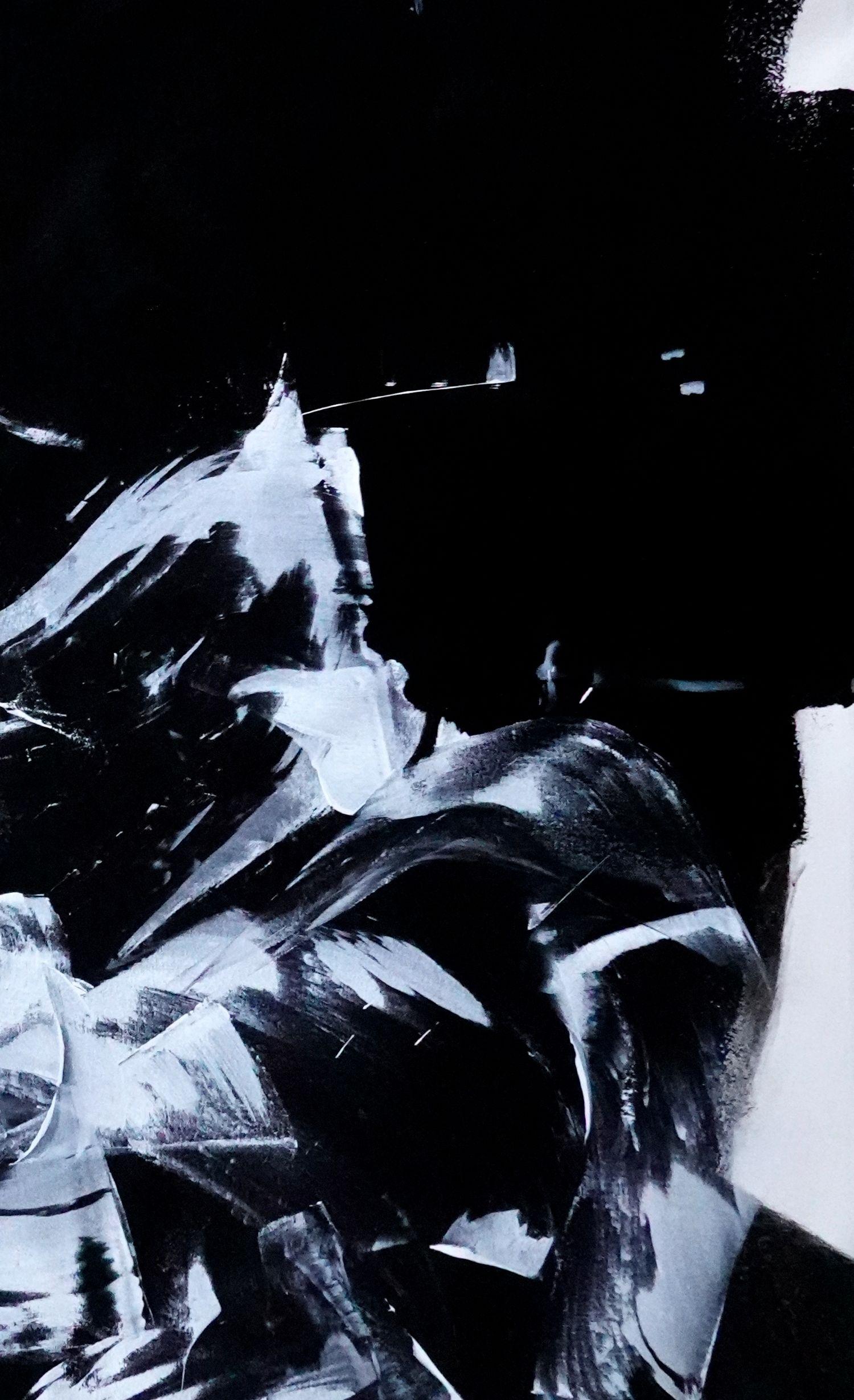 Chi sono io per dirlo, Pittura, Acrilico su tela - Painting Astratto di Newel Hunter