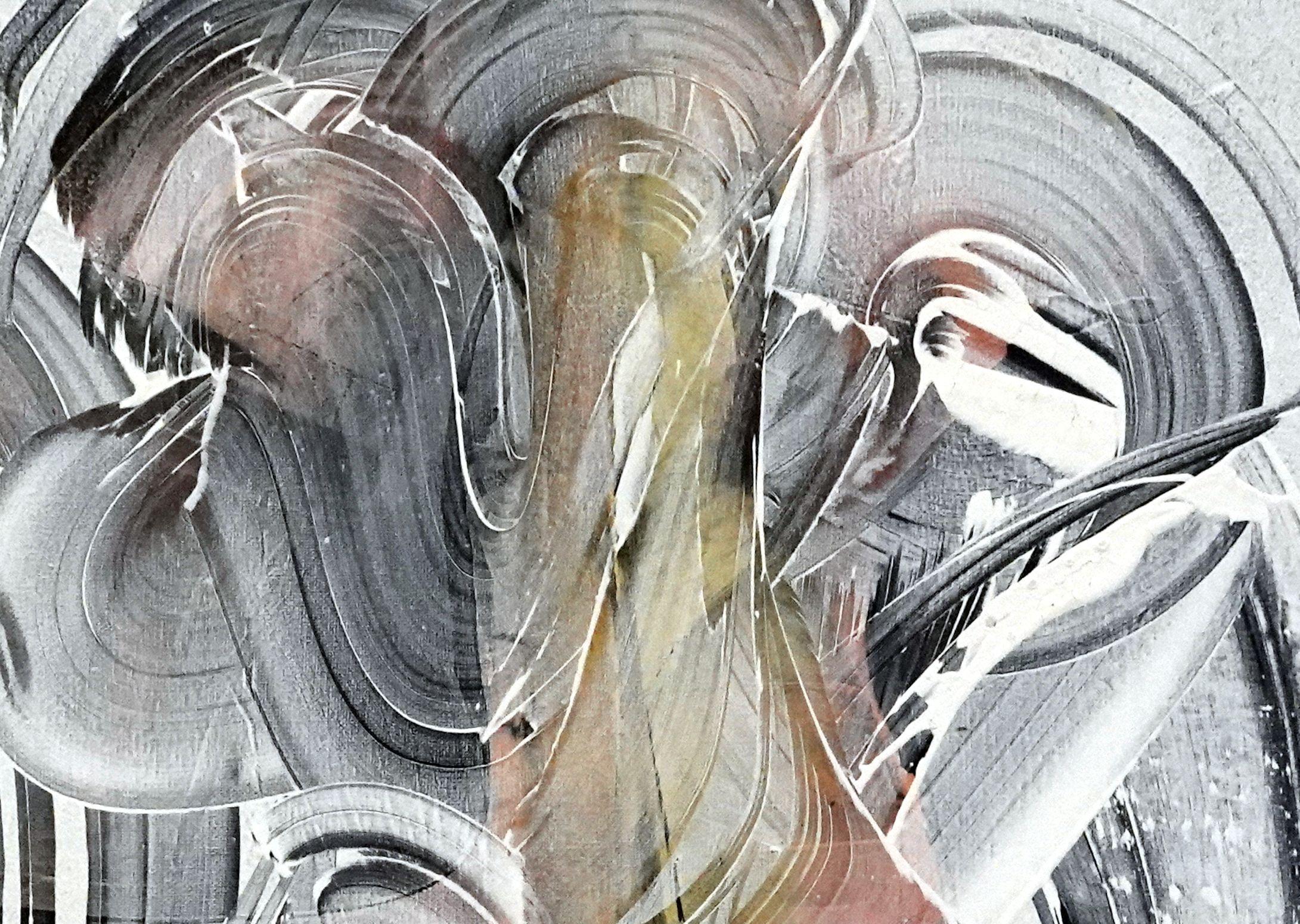 Vestizione della finestra, Pittura, Acrilico su tela - Painting di Newel Hunter