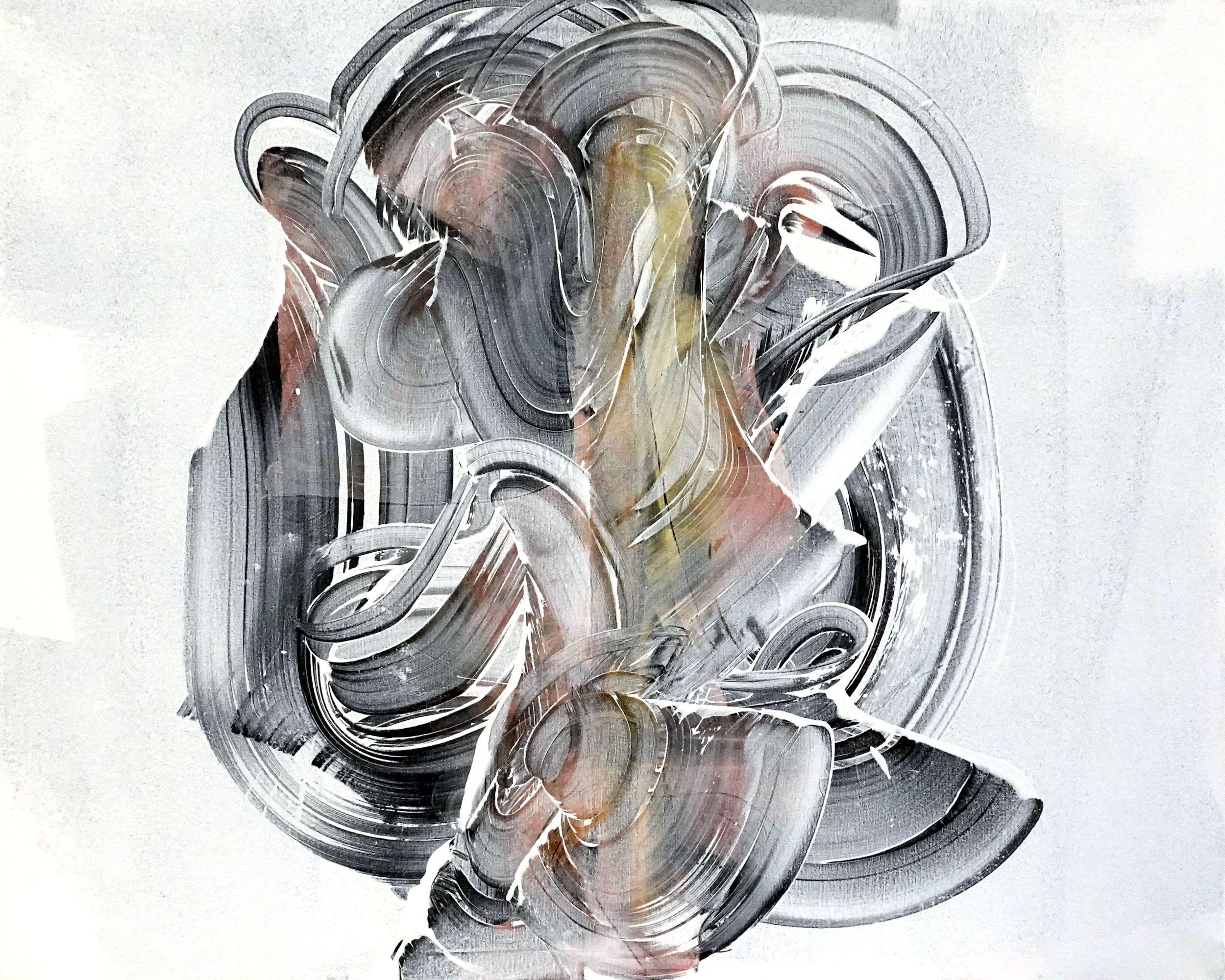 Abstract Painting di Newel Hunter - Vestizione della finestra, Pittura, Acrilico su tela