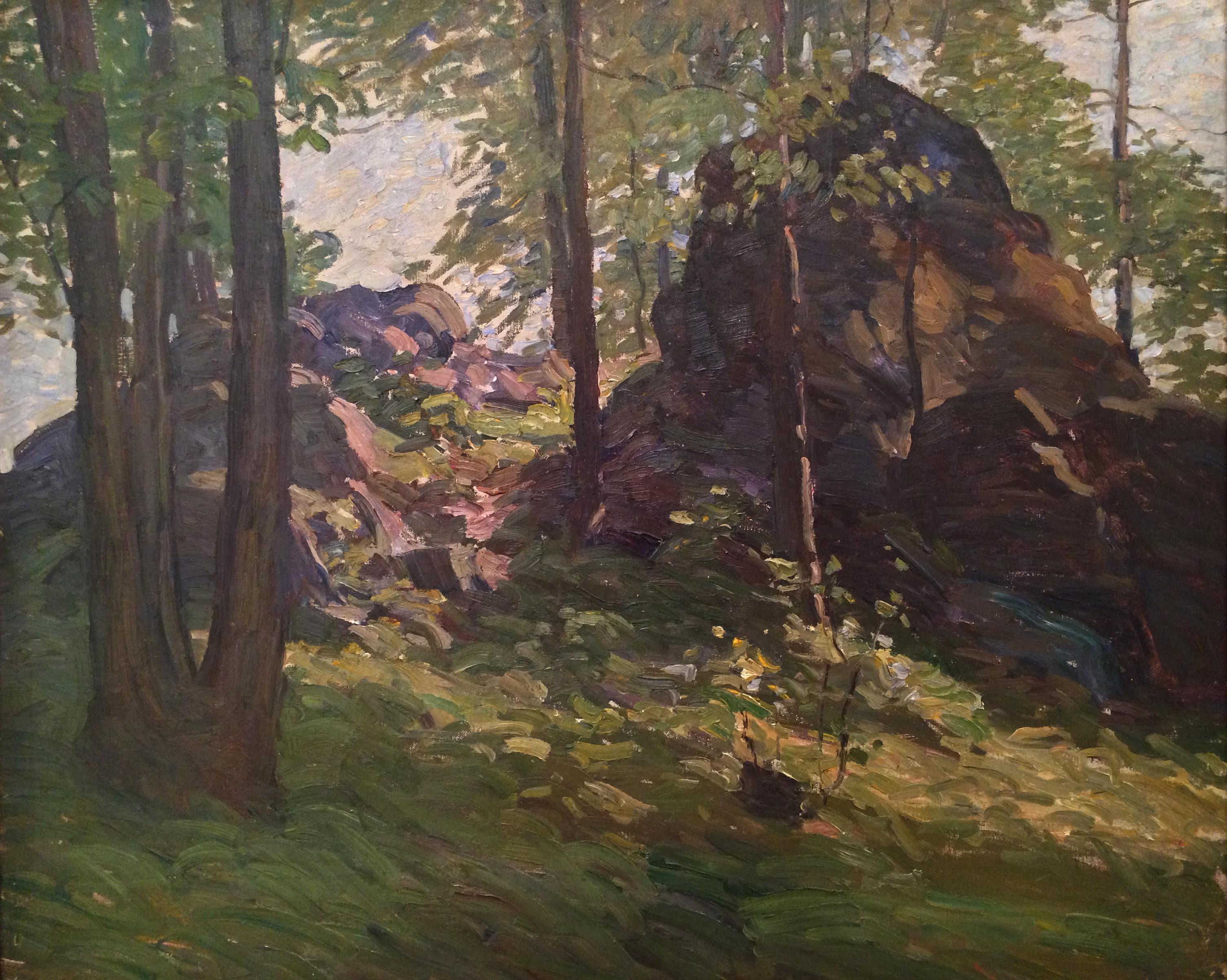 Landscape Painting di Newell Convers Wyeth - Massi