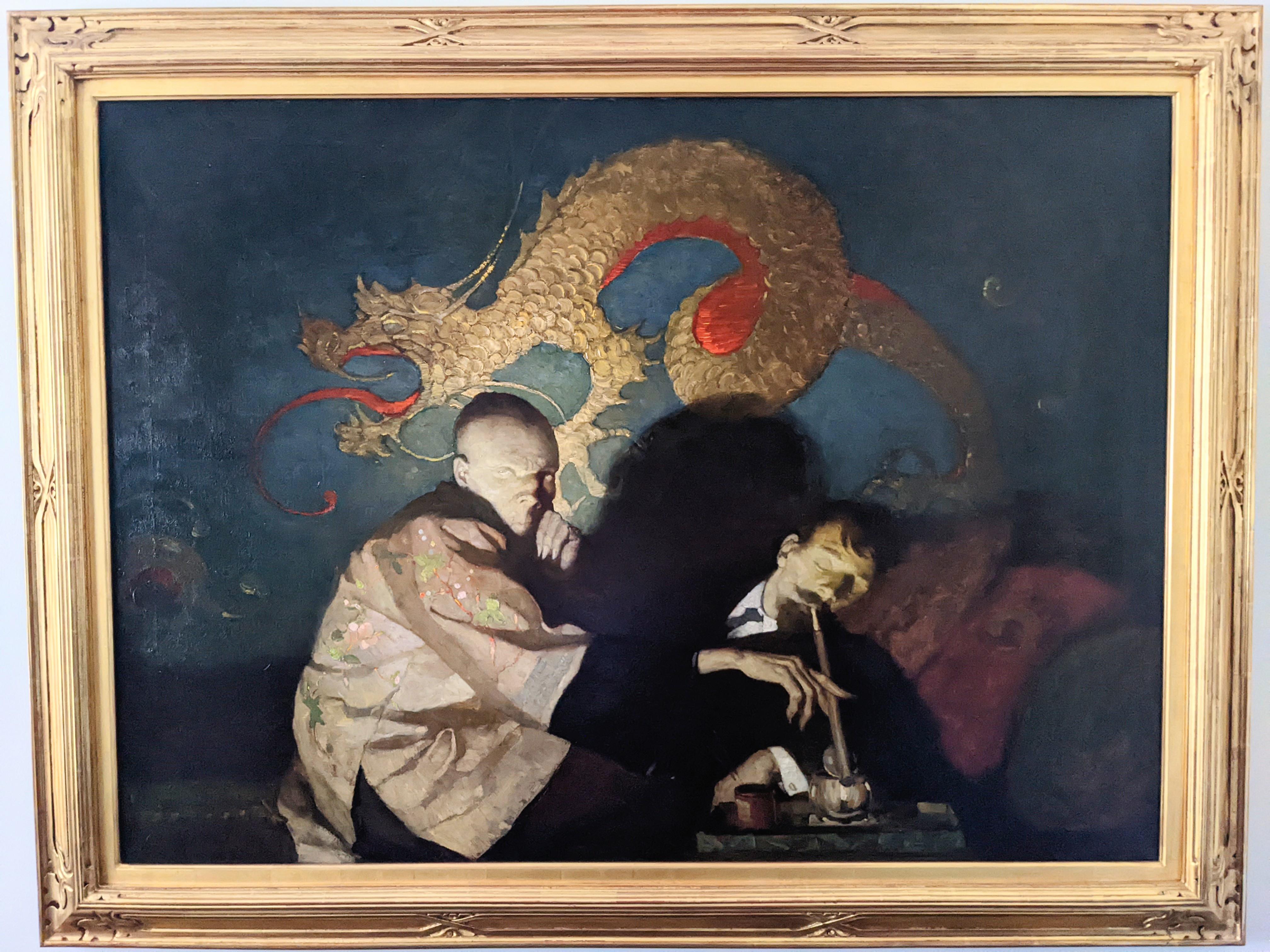 The Opium Smoker; The Opium Eater - Painting by Newell Convers Wyeth