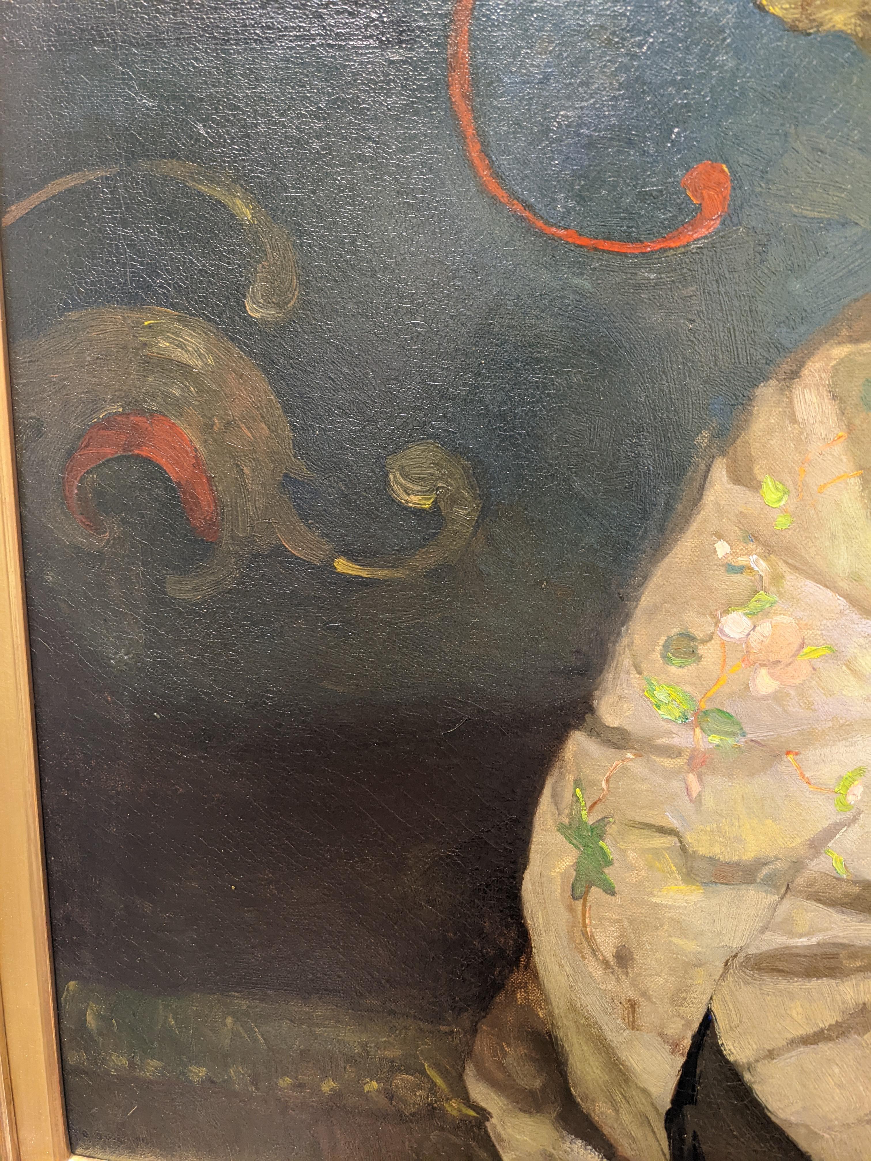Der Opium-Raucher; Der Opium-Esser von N.C. Wyeth wurde im Jahr 1913 gegründet. Das Gemälde ist oben rechts signiert. Dedic unten links, dass 