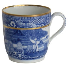 Newhall Porcelain Coffee Can Blue willow printed Ptn Ca 1805