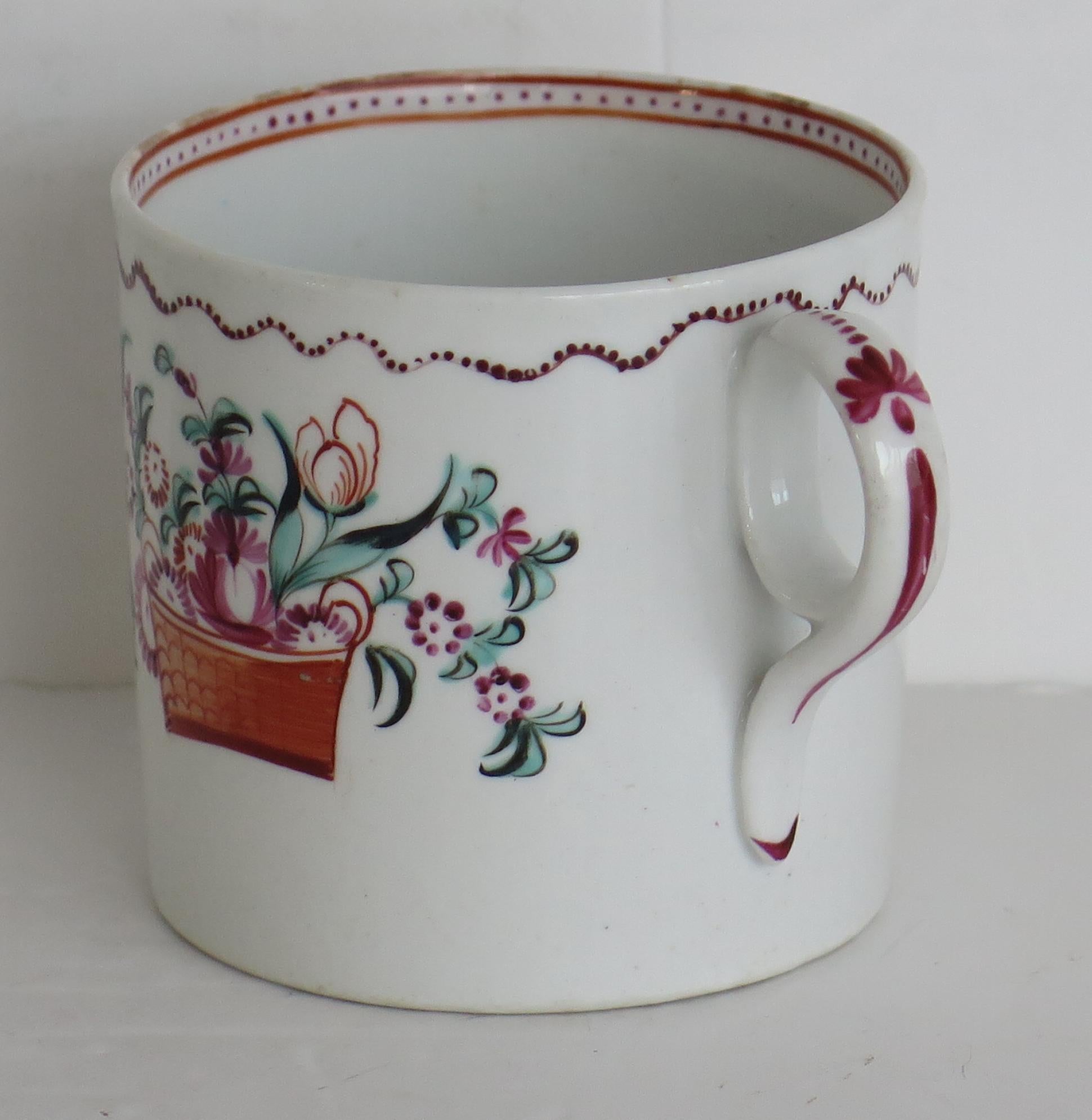 Newhall Porzellan-Kaffeekanne mit handbemalter Muster 171, um 1795 im Zustand „Gut“ im Angebot in Lincoln, Lincolnshire