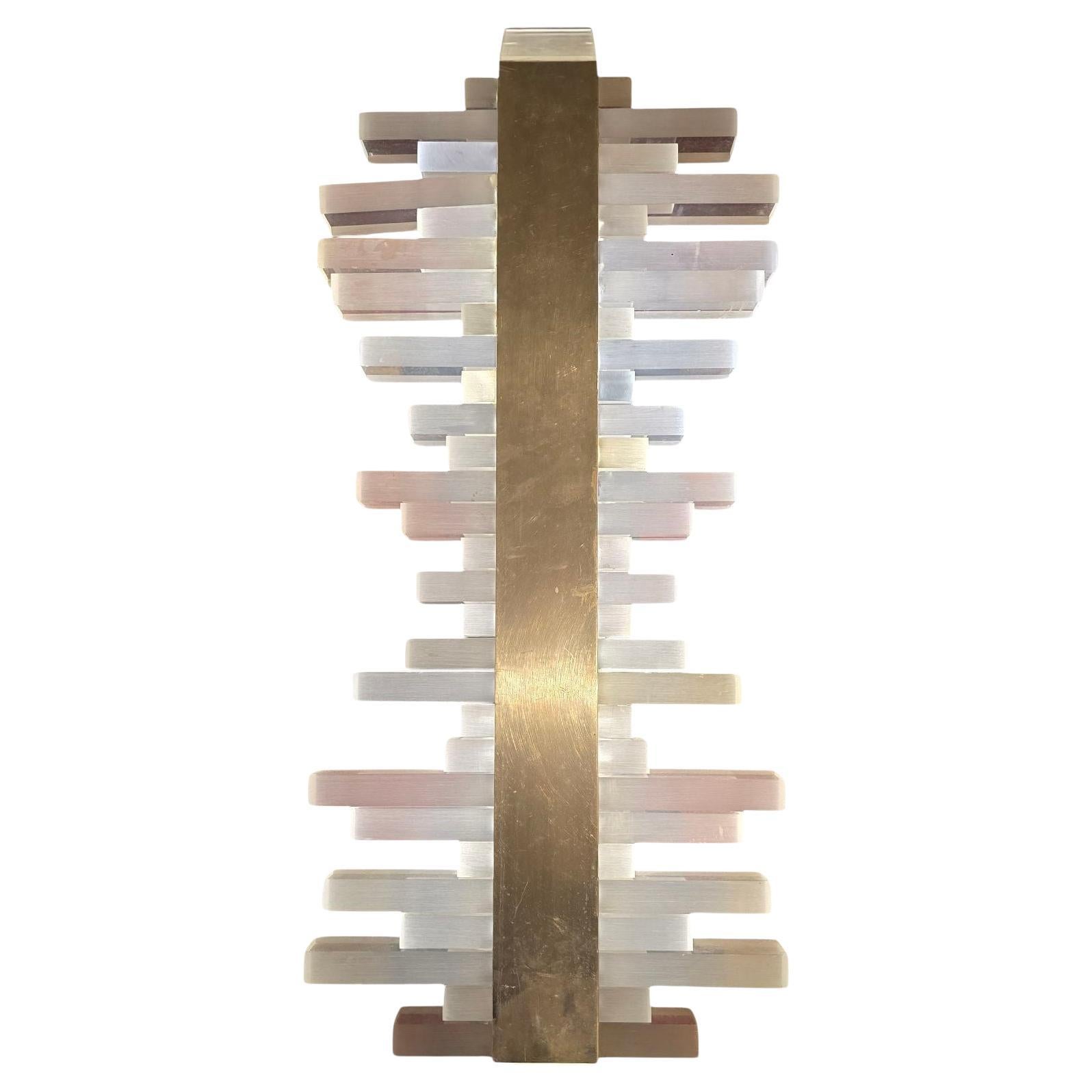 Newlamp modello Modulo acciaio design Giuseppe Ravasio 1979 autenticata