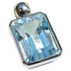 Increíble Colgante de Aguamarina XL 17,66 ct AAA+ Calidad fina talla fina Certificado
