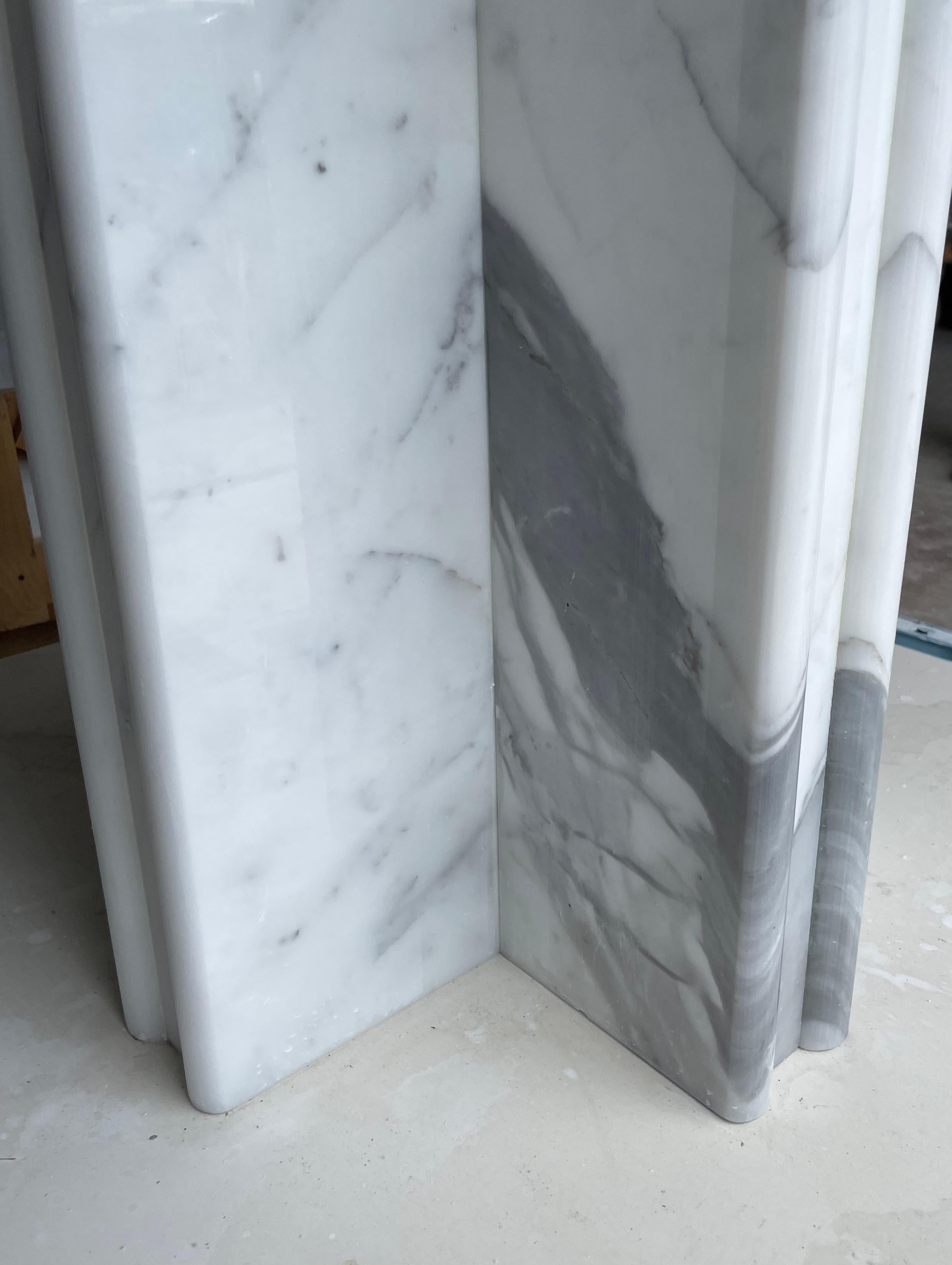 Newly Built Italian Carrara Marble Center or Breakfast Table For Sale 4