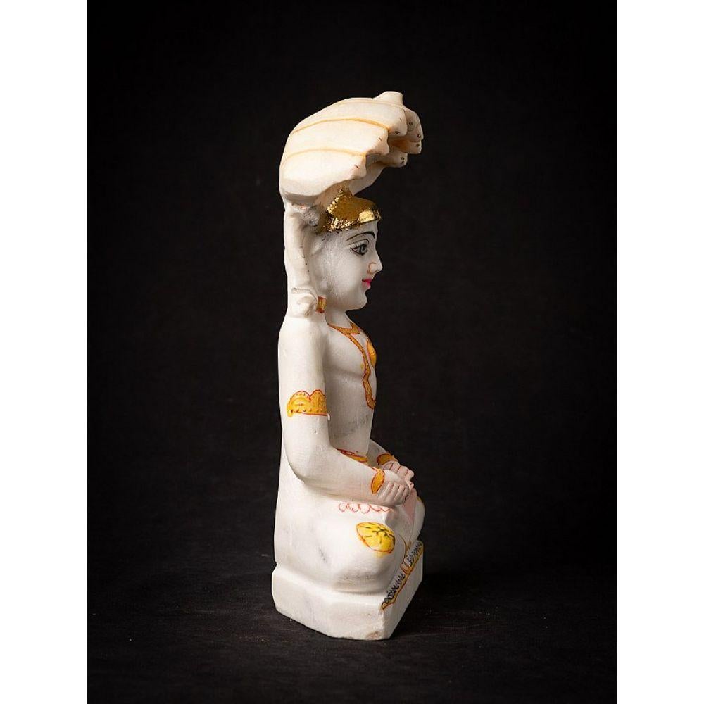 Contemporary Newly Carved Marble Jain Figure from India