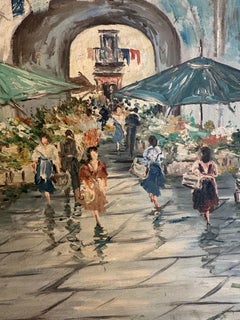 Newly Framed Lovely Vintage Painting of Paris Street Scene