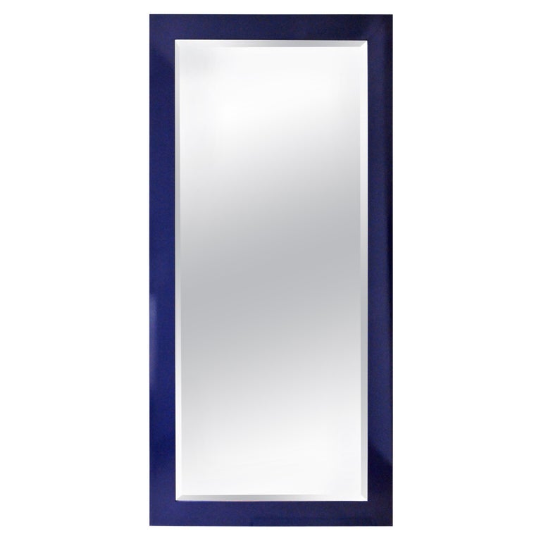 Newly Lacquered Classic Blue Wood Frame Floor / Full Length /Wall