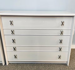 Newly Lacquered White Vintage Paul Frankl Chest of Drawers Dresser John Stuart
