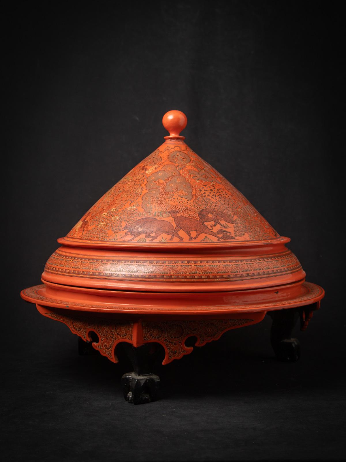 Newly made Burmese lacquerware from Burma - Original Buddhas For Sale 2