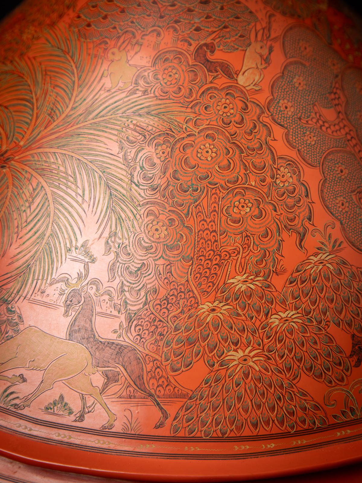 Newly made Burmese lacquerware from Burma - Original Buddhas For Sale 4