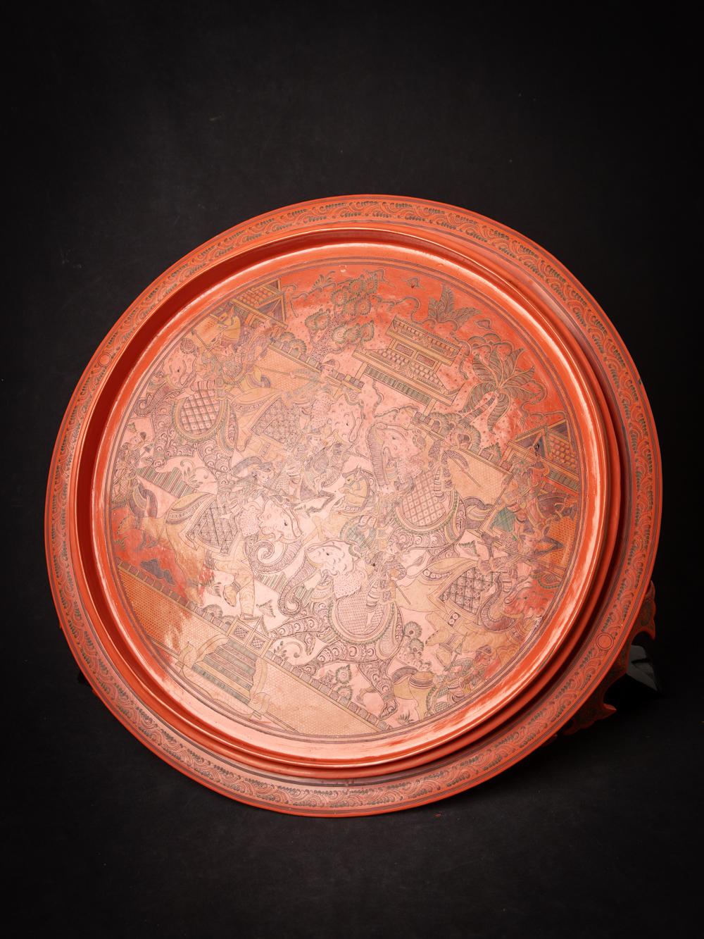 Newly made Burmese lacquerware vessel from Burma - Original Buddhas For Sale 11