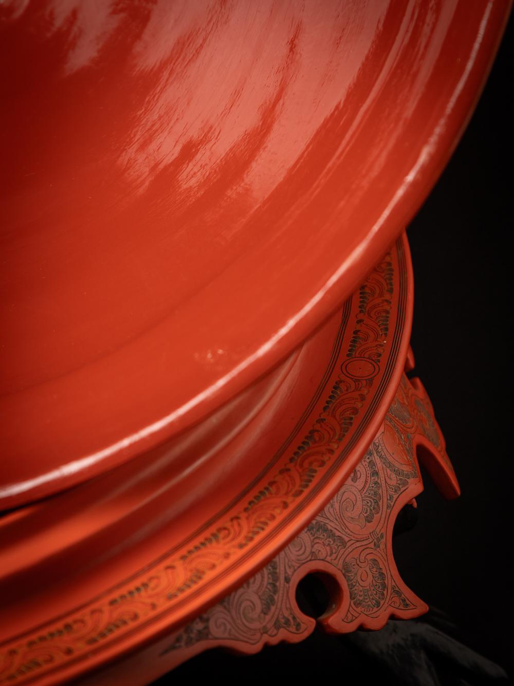 Newly made Burmese lacquerware vessel from Burma - Original Buddhas For Sale 4