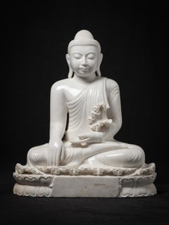 Neu angefertigte Buddha-Statue aus burmesischem Marmor aus Burma