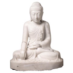 Newly made Burmese marble Buddha statue - Hand carved statue - OriginalBuddhas