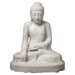 Newly made Burmese marble Buddha statue - Hand carved statue - OriginalBuddhas