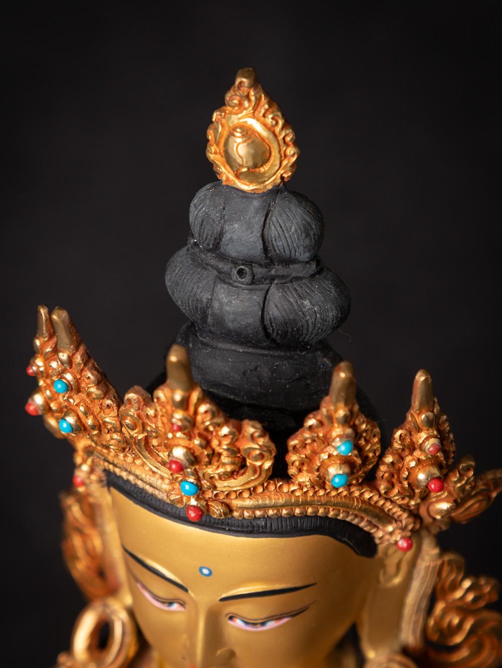 Neu gefertigte hochwertige Nepali-Aparmita-Buddha-Statue aus Nepal in Goldform aus Nepal im Angebot 6