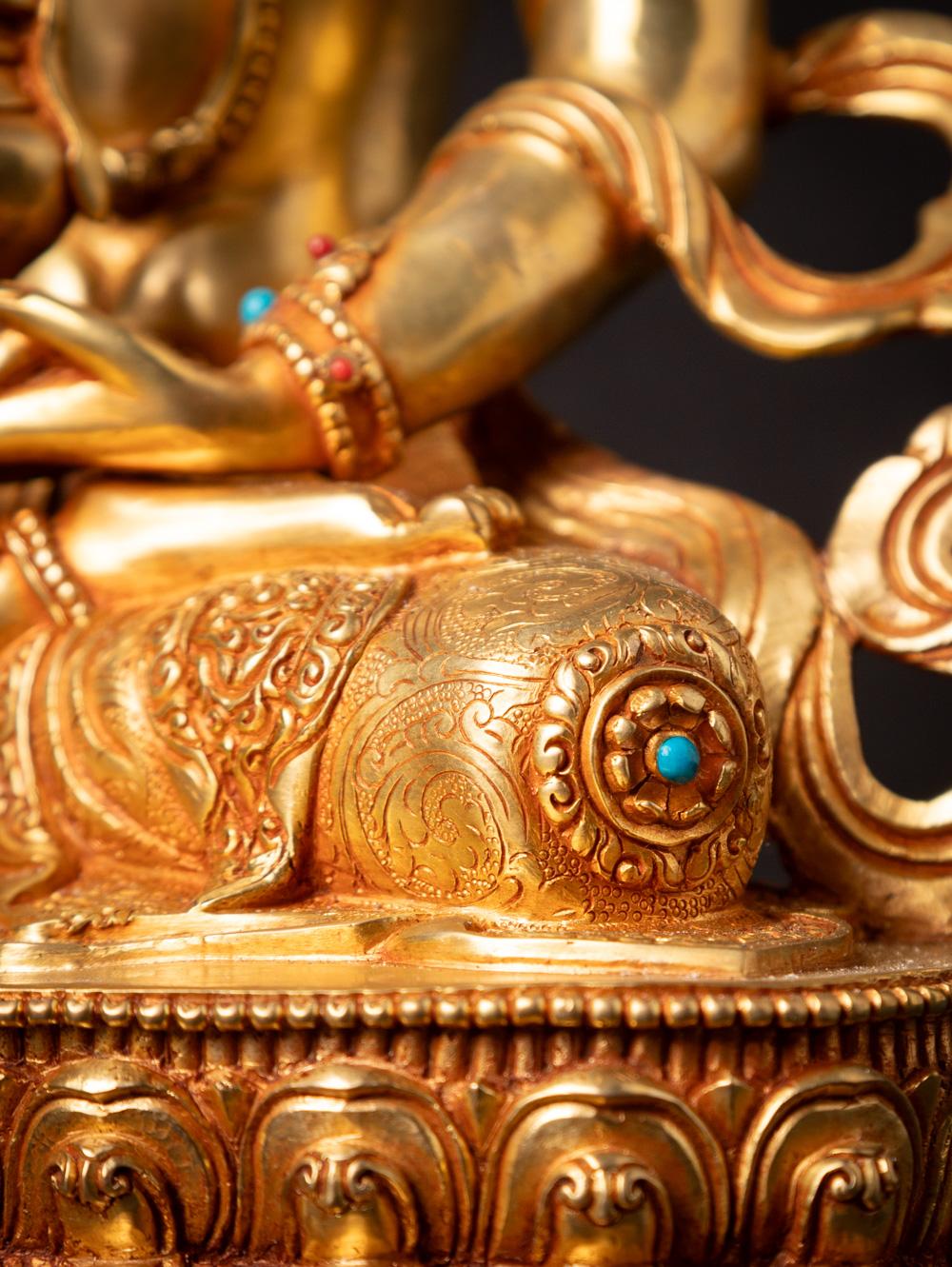 Neu gefertigte hochwertige Nepali-Aparmita-Buddha-Statue aus Nepal in Goldform aus Nepal im Angebot 11