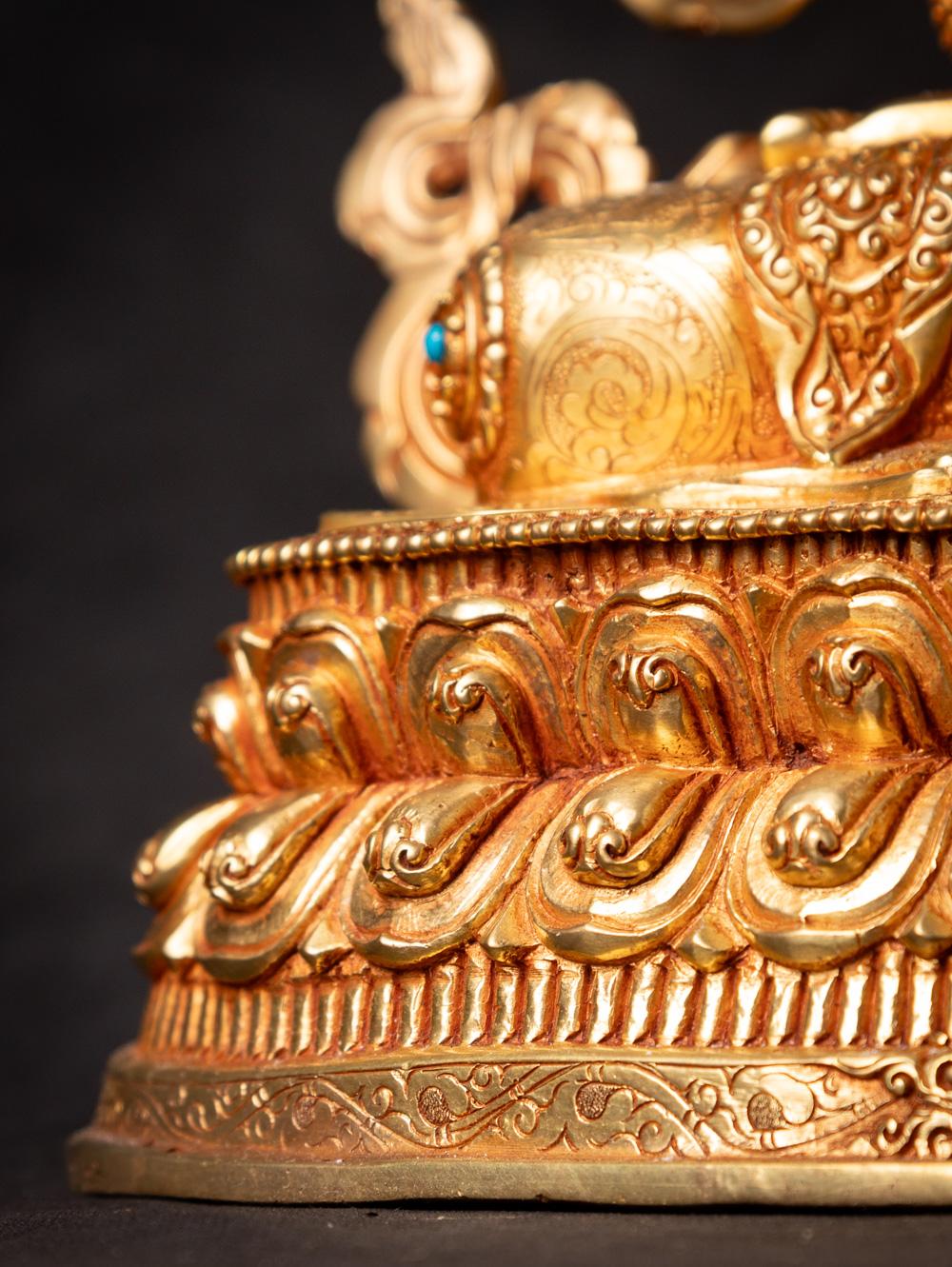 statue de Bouddha Aparmita du Népal, nouvellement fabriquée, à face en or, de qualité supérieure en vente 12