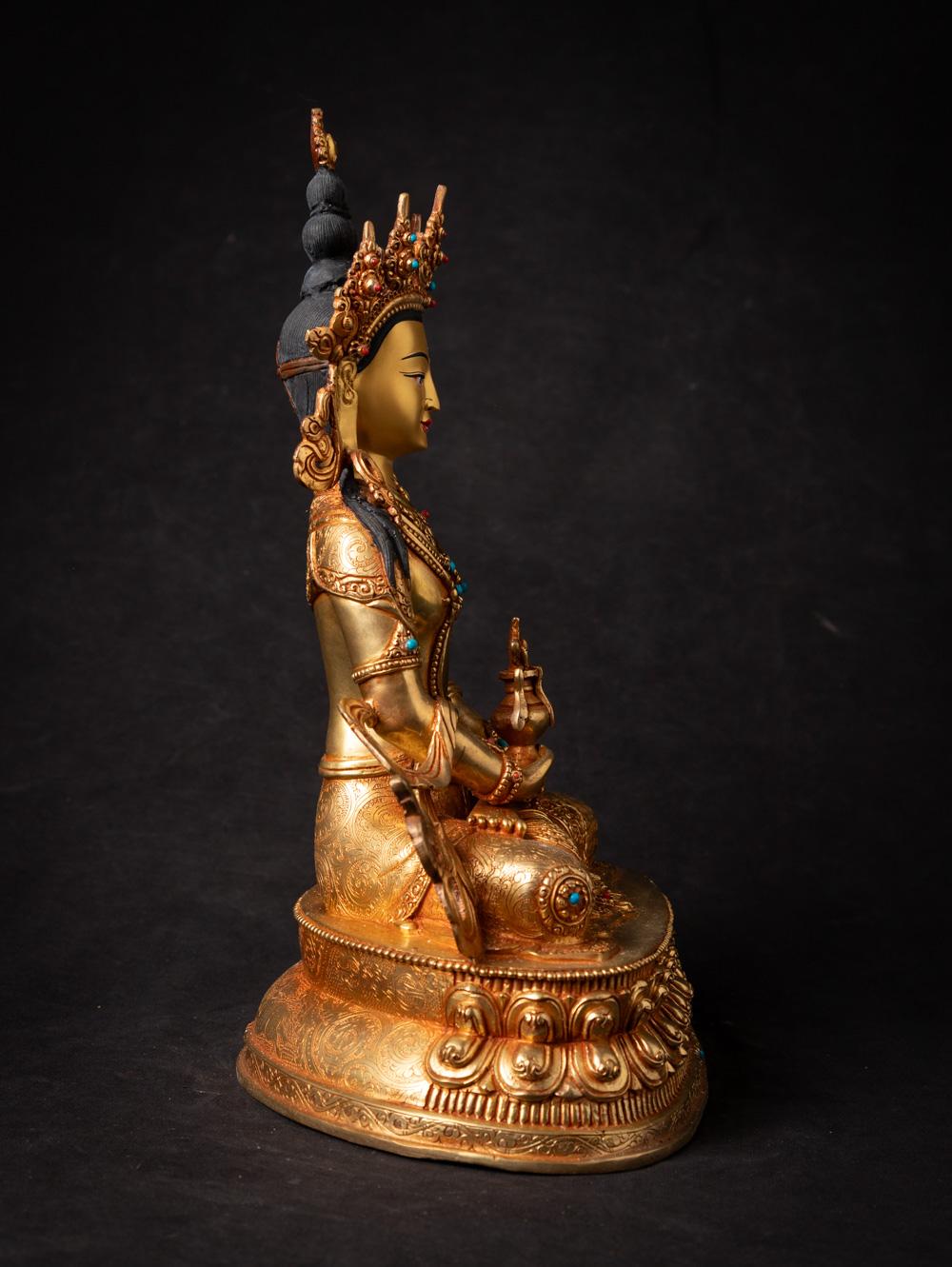 Neu gefertigte hochwertige Nepali-Aparmita-Buddha-Statue aus Nepal in Goldform aus Nepal (Nepalesisch) im Angebot