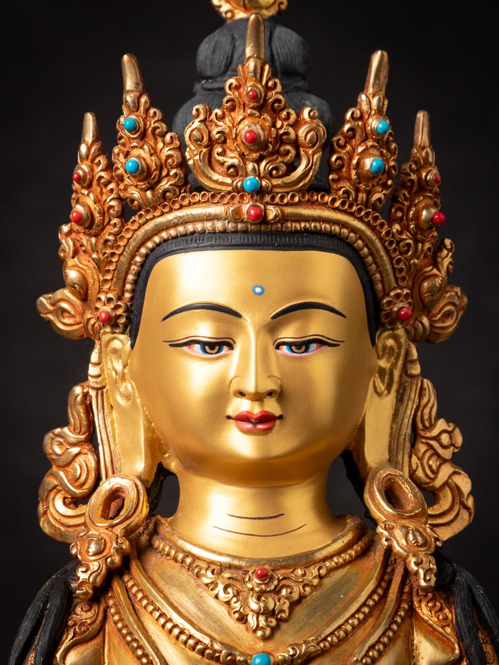 Neu gefertigte hochwertige Nepali-Aparmita-Buddha-Statue aus Nepal in Goldform aus Nepal im Angebot 2