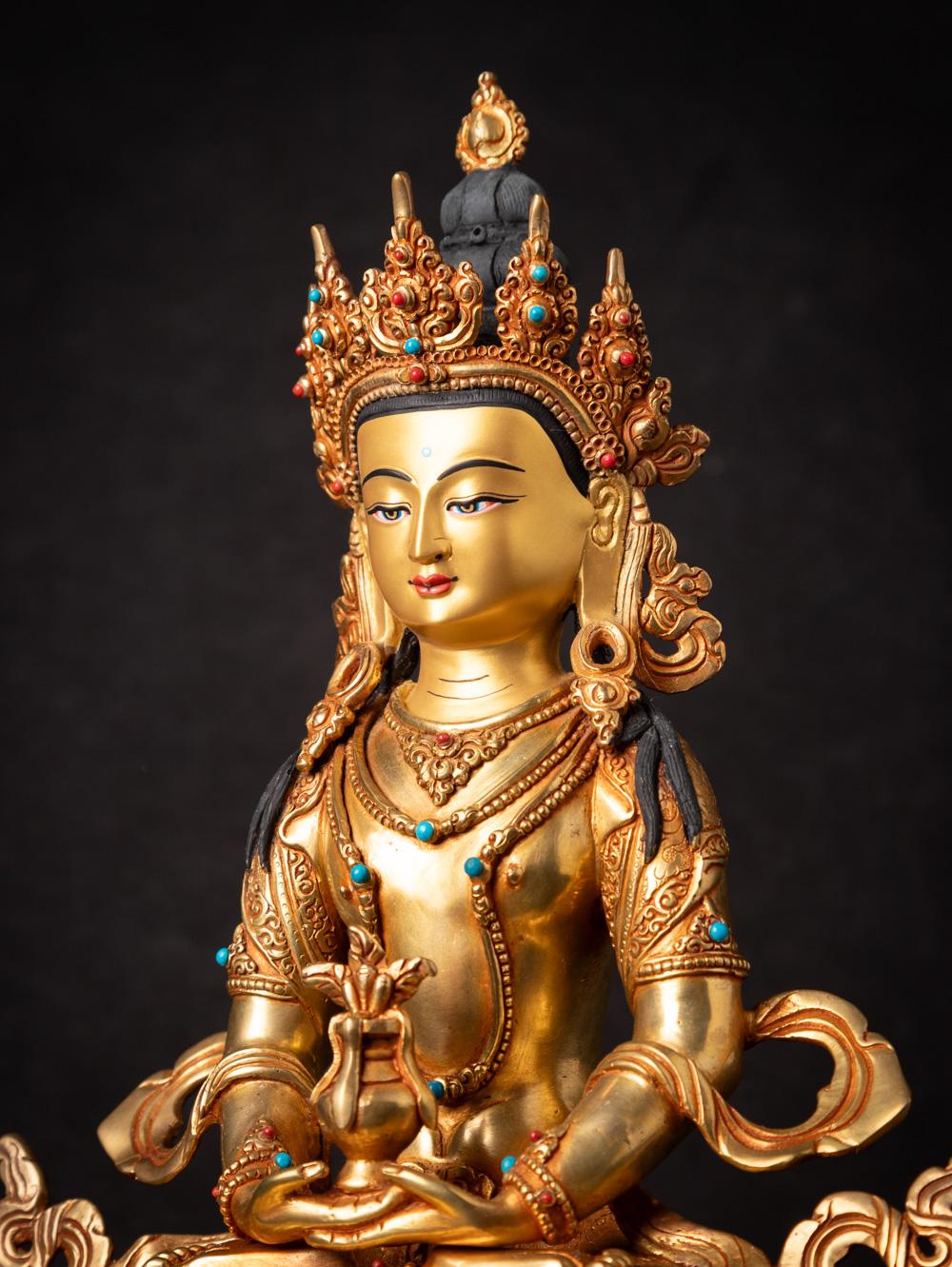 Neu gefertigte hochwertige Nepali-Aparmita-Buddha-Statue aus Nepal in Goldform aus Nepal im Angebot 3