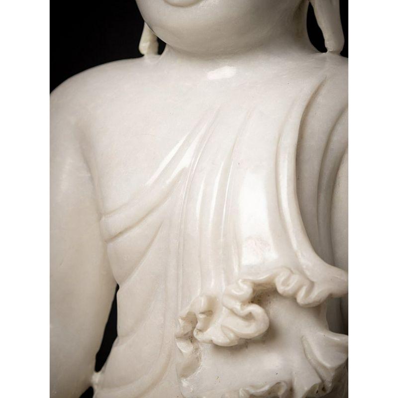 Newly Made Marble Buddha Statue from Burma For Sale 5