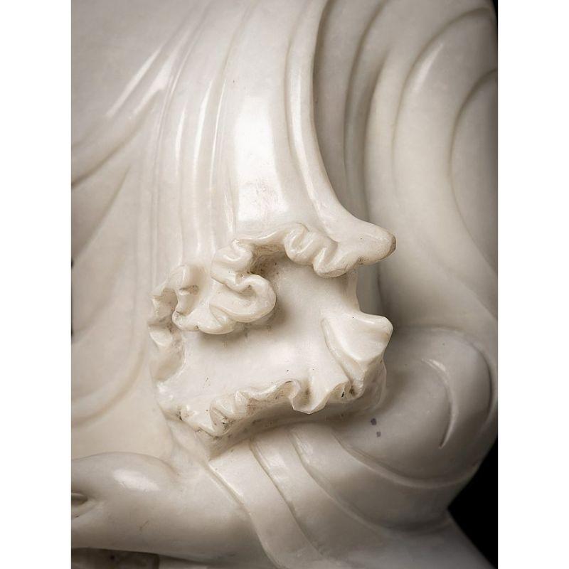 Newly Made Marble Buddha Statue from Burma For Sale 6
